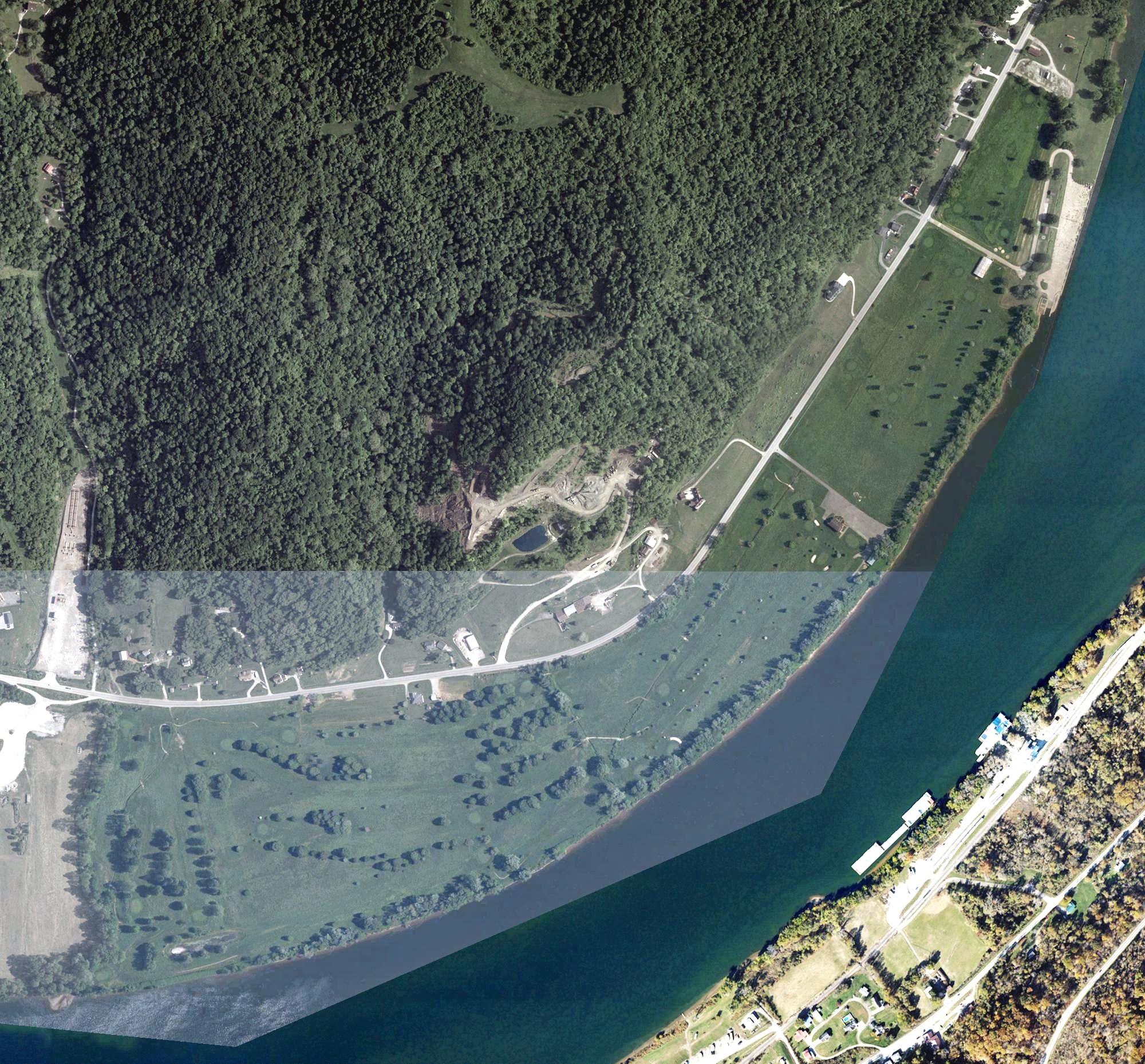 Aerial view of Riverside Golf Course, OH