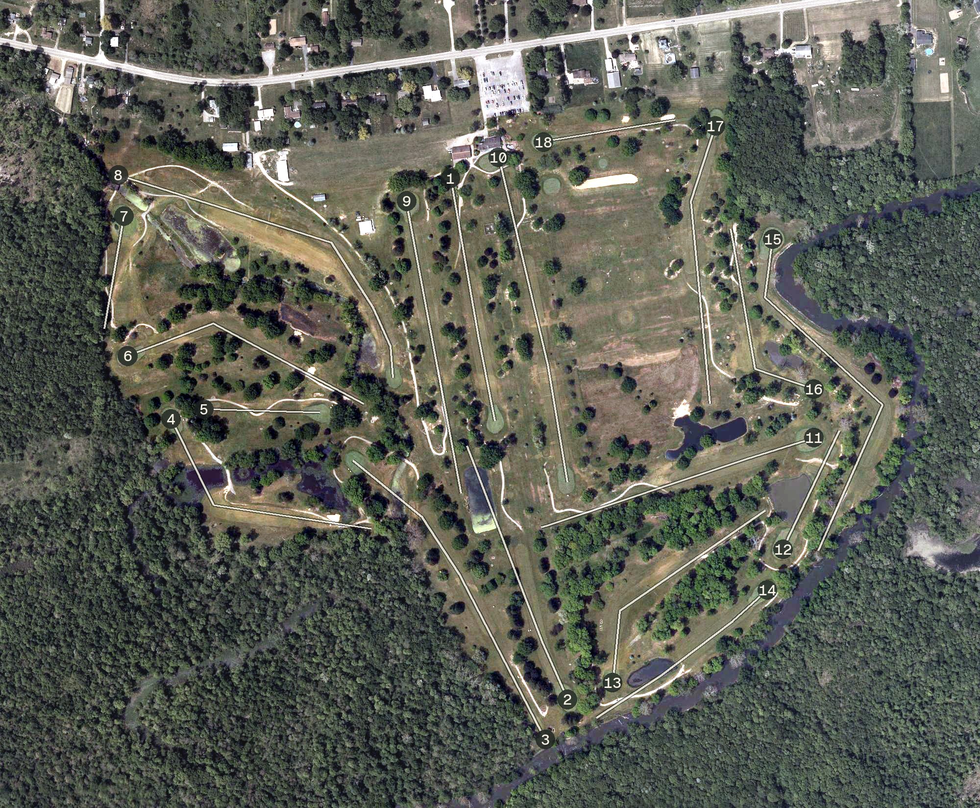 Aerial view of Riverview Golf Course, OH