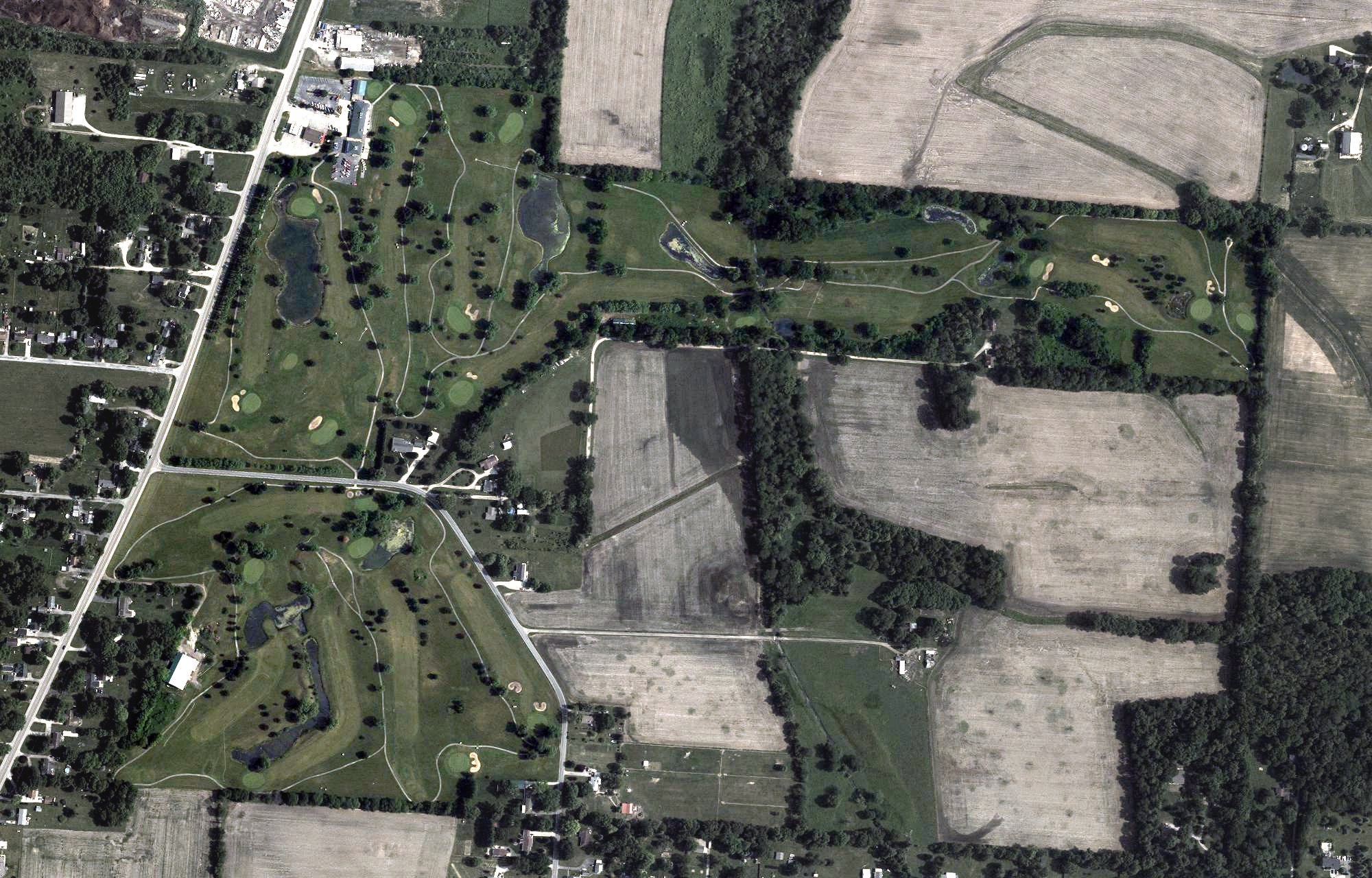 Aerial view of Rocky Lakes Golf Course, OH