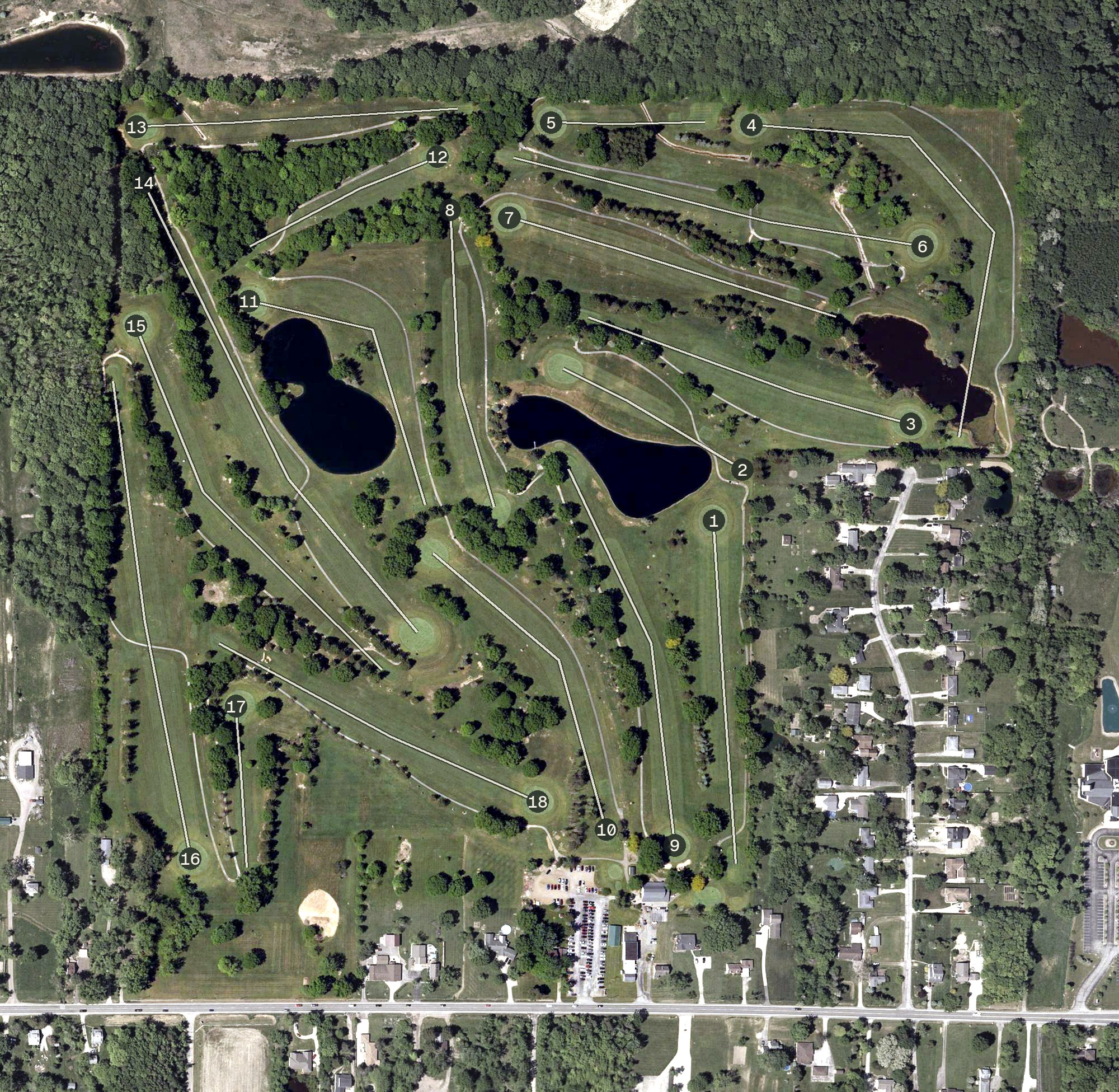 Aerial view of Royal Crest Golf Club, OH