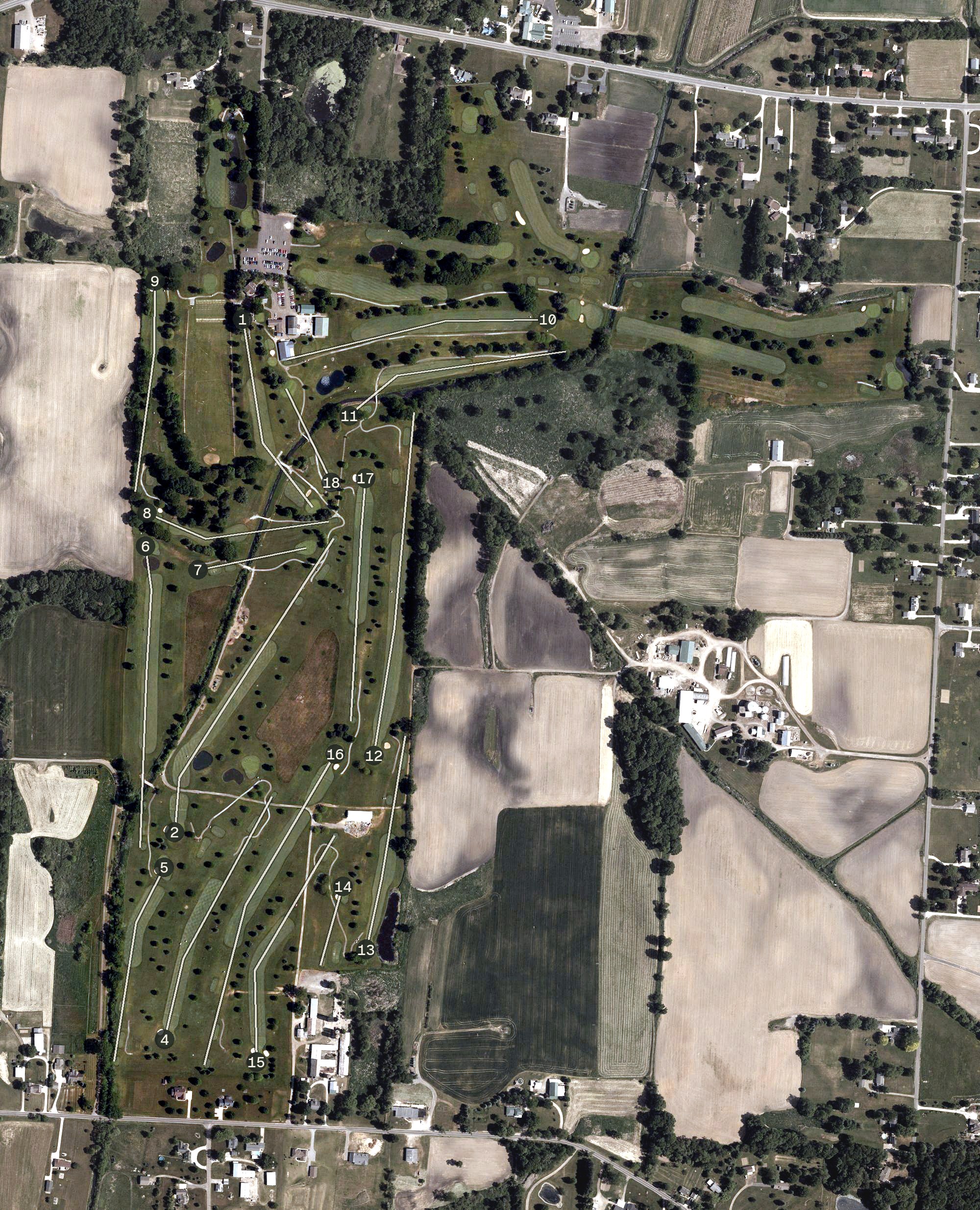 Aerial view of Sable Creek Golf Course, OH