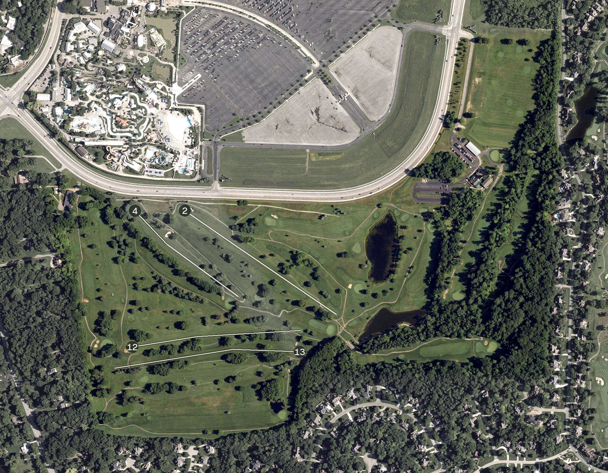 Aerial view of Safari Golf Club, OH