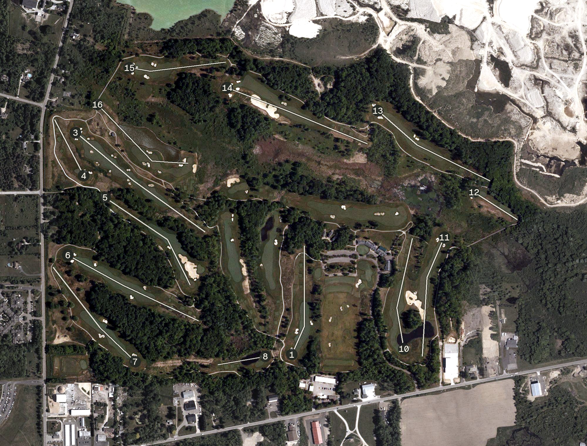 Aerial view of Sand Ridge Golf Club, OH