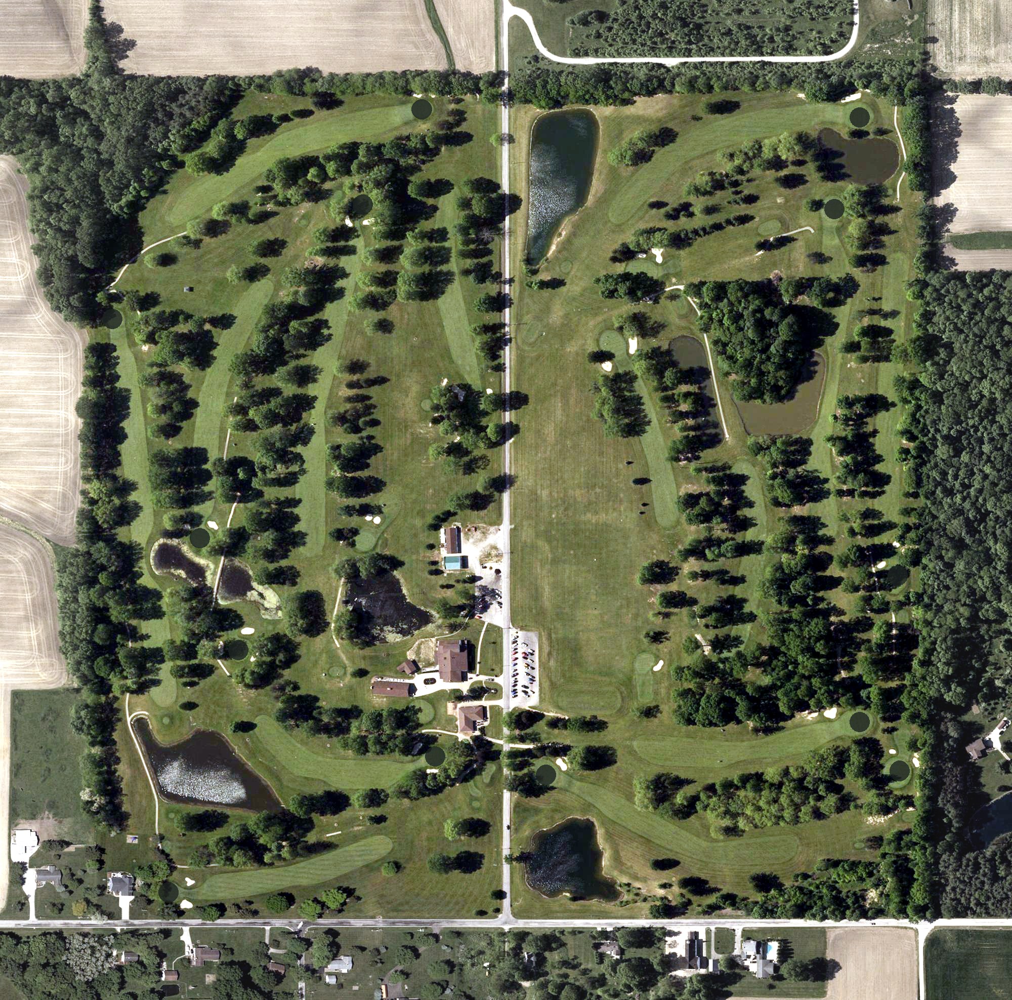 Aerial view of Shelby Country Club, OH