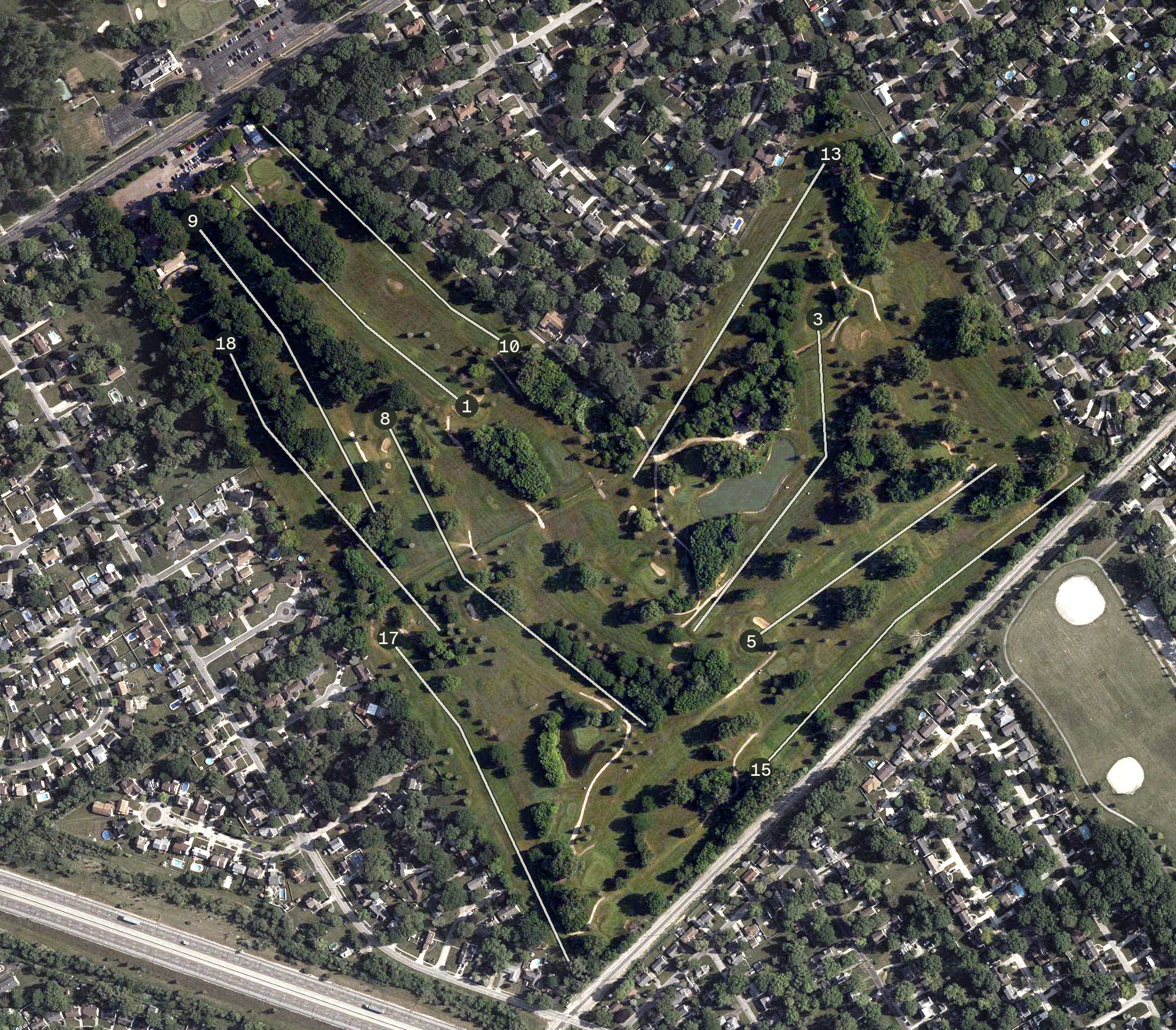 Aerial view of South Toledo Golf Club, OH