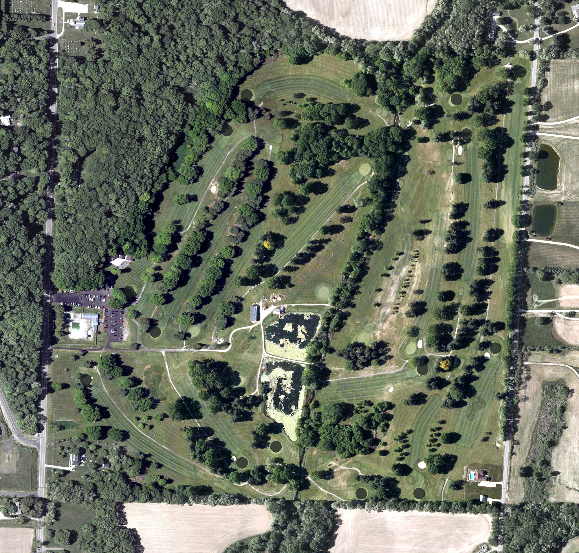 Aerial view of Spring Hills Golf Club, OH