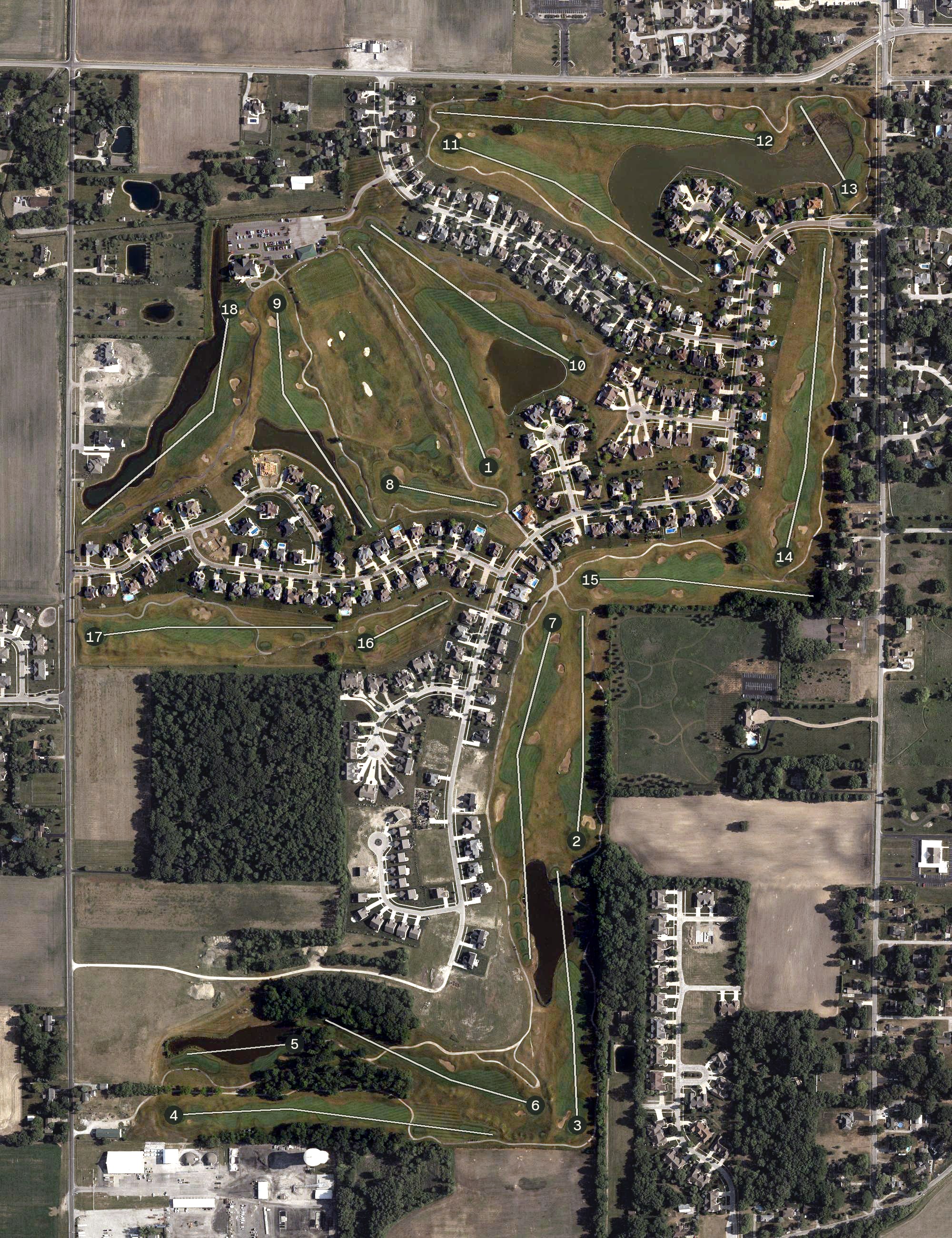 Aerial view of Stone Ridge Golf Club, OH