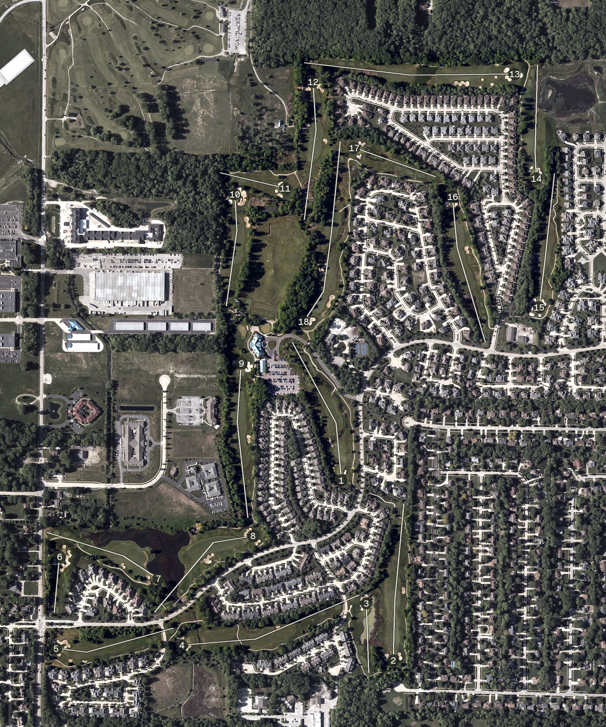 Aerial view of Stonewater Golf Club, OH