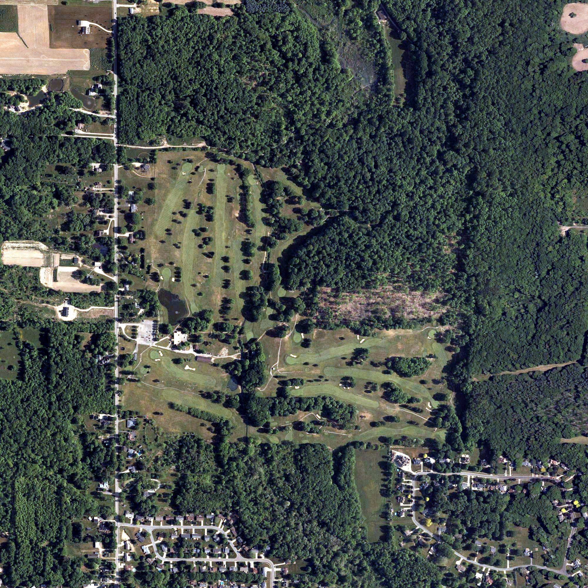 Aerial view of Sugar Bush Golf Course, OH