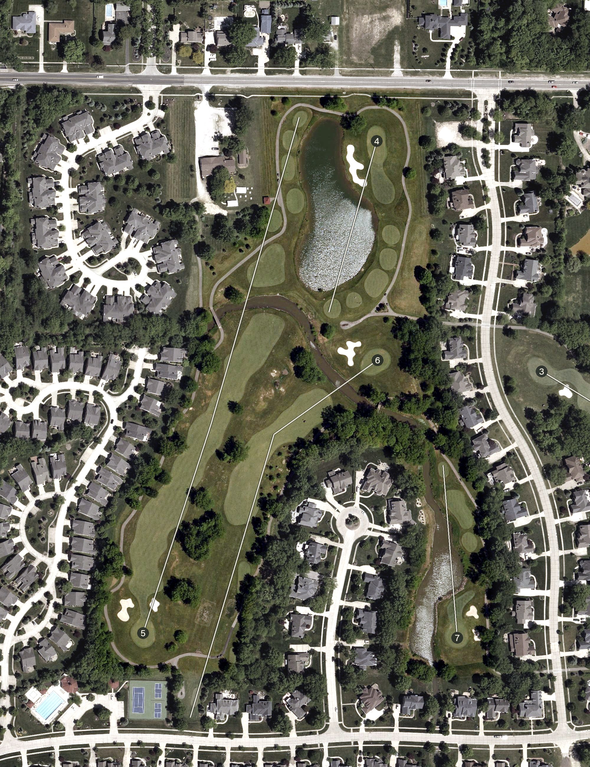 Aerial view of Sweetbriar Golf & Pro Shop, OH