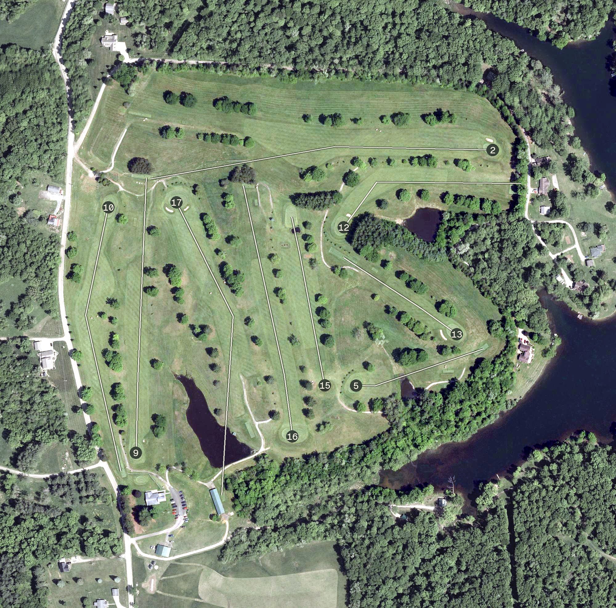 Aerial view of Switzerland of Ohio Golf Course, OH
