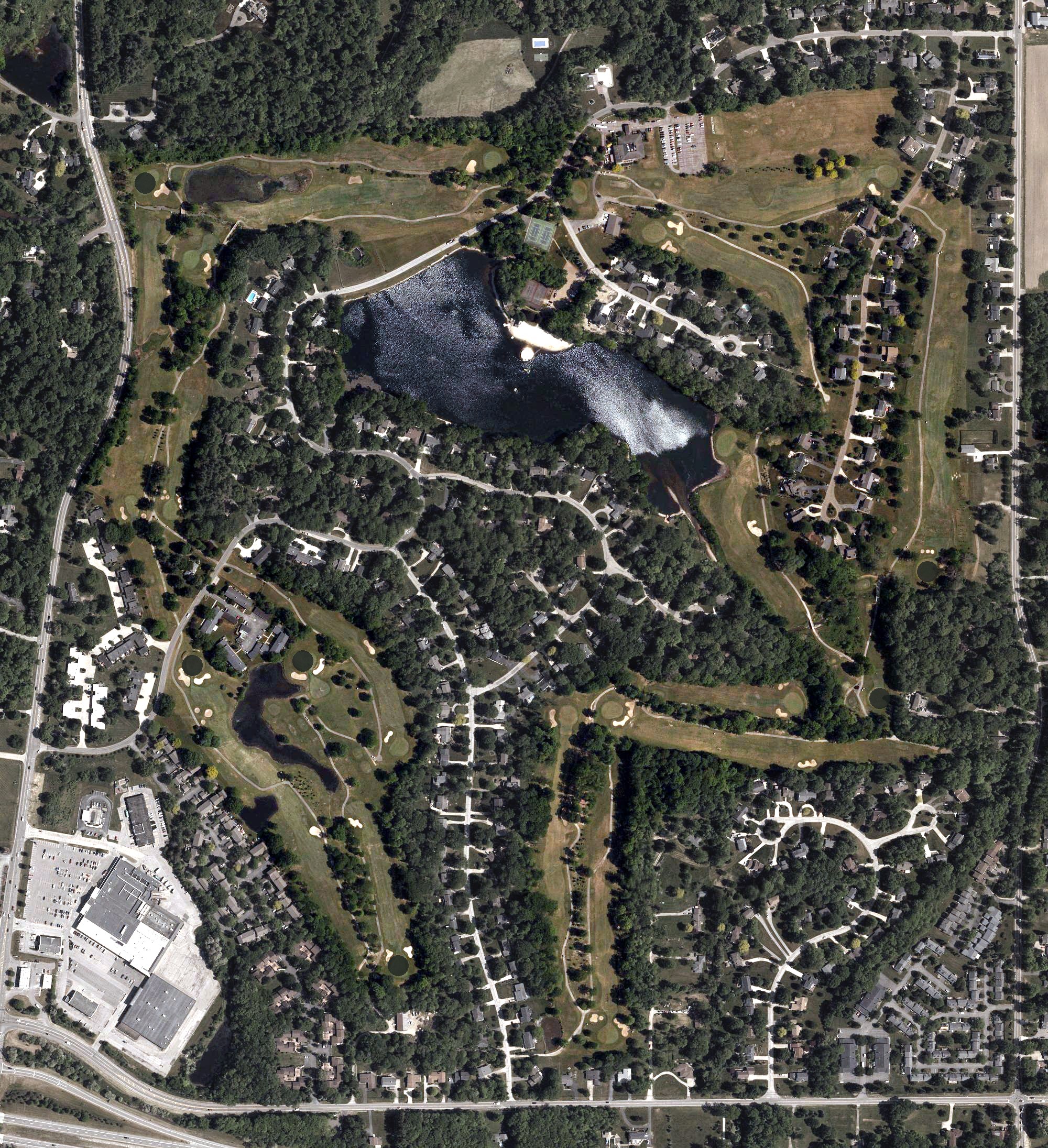 Aerial view of Tanglewood Golf Course, OH