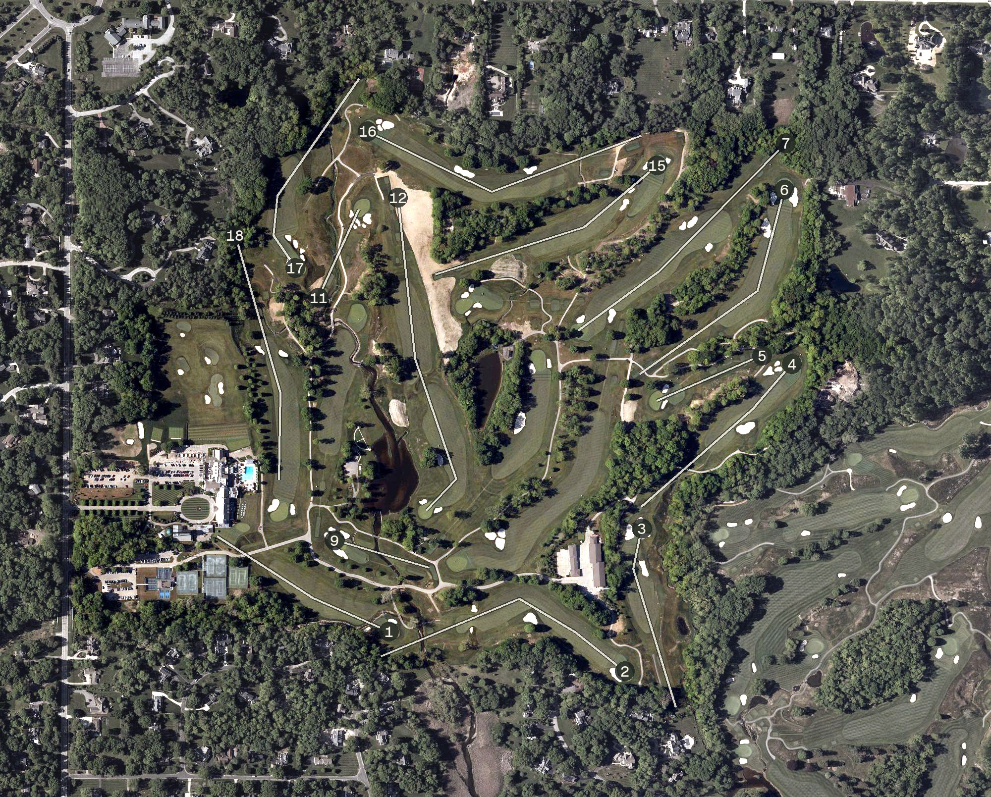 Aerial view of The Country Club, OH
