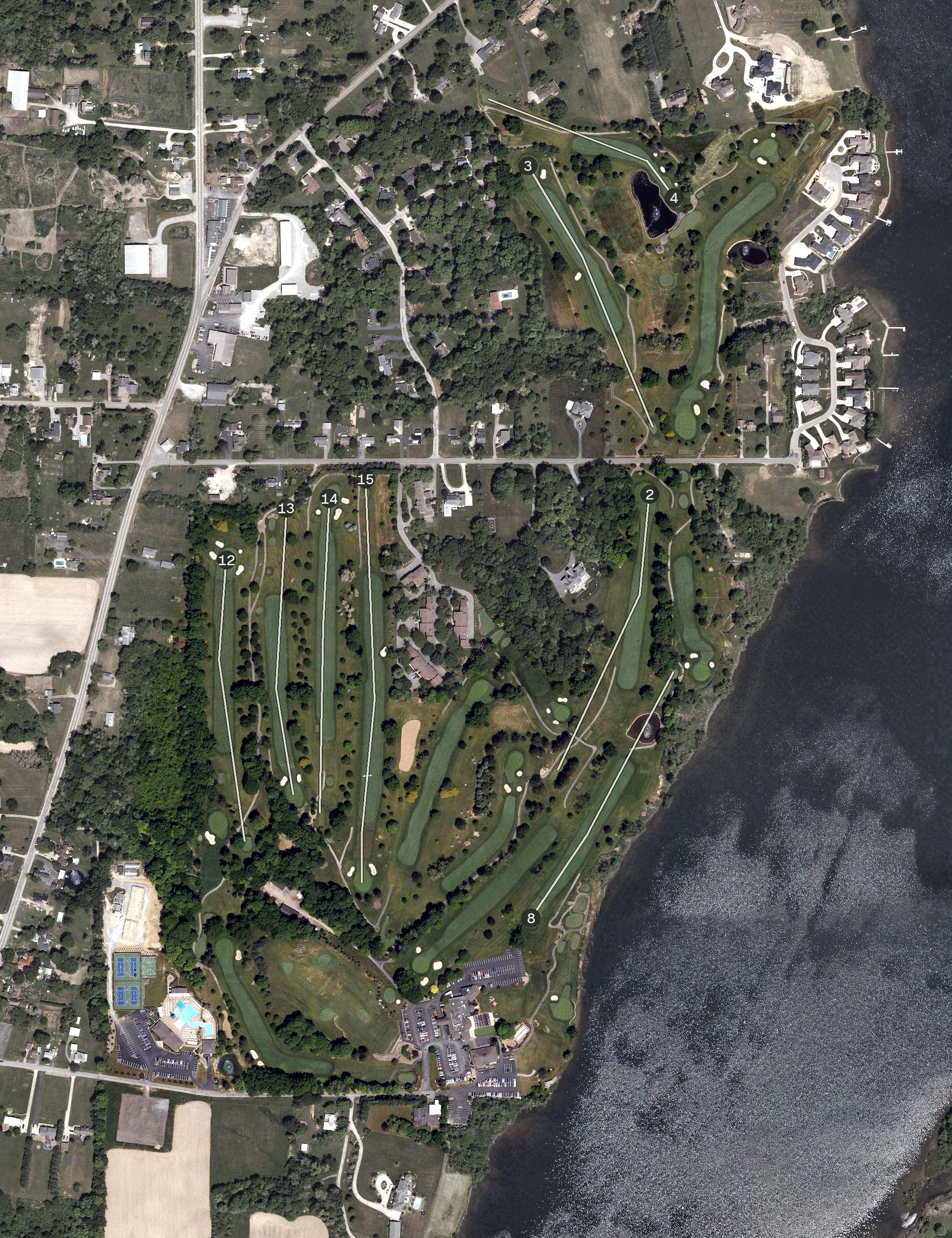 Aerial view of The Lake Club, OH
