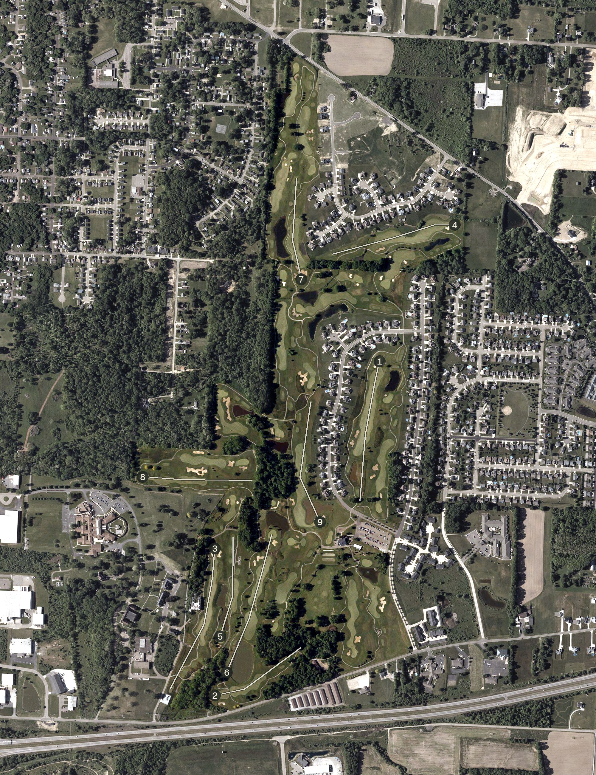 Aerial view of The Legends of Massillon, OH