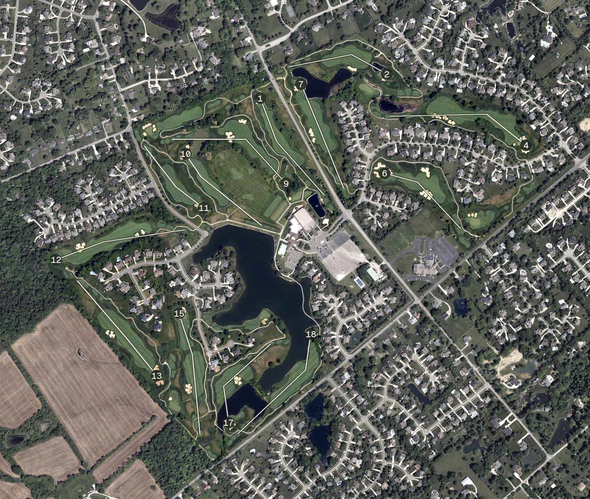 Aerial view of The Oasis, OH