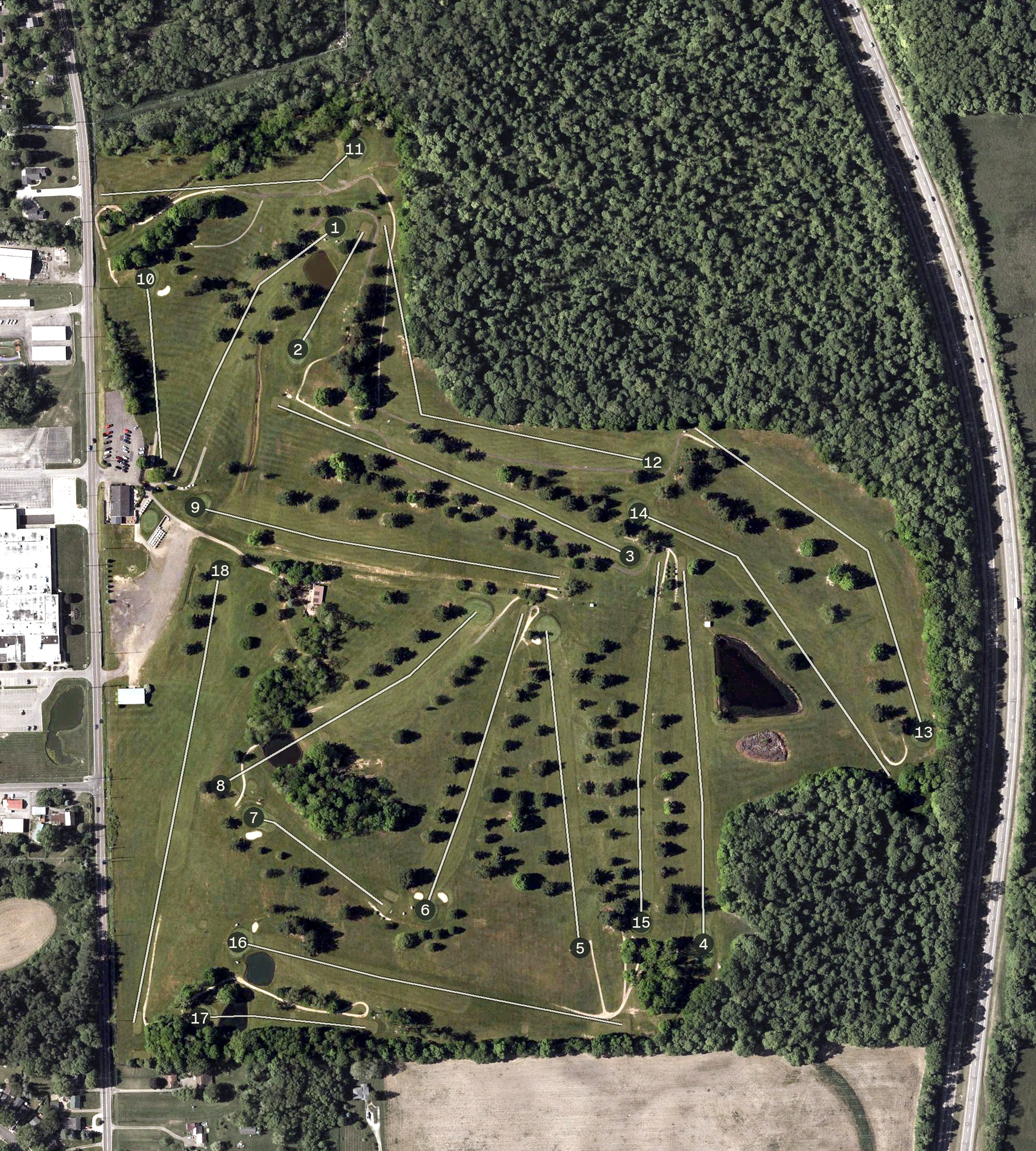 Aerial view of The Woods at Possum Run, OH
