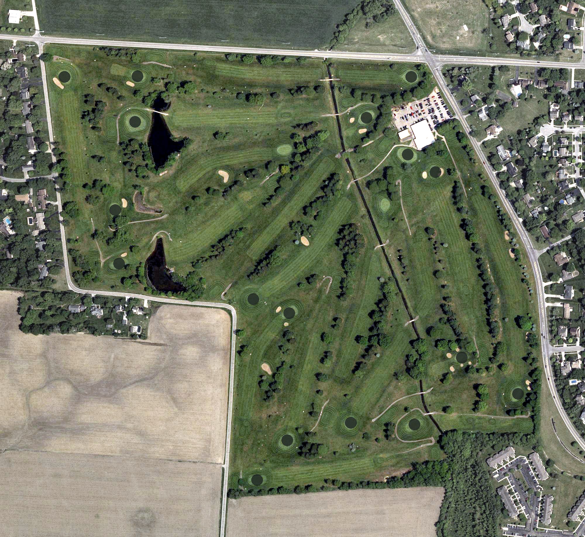 Aerial view of Thorn Apple Country Club, OH