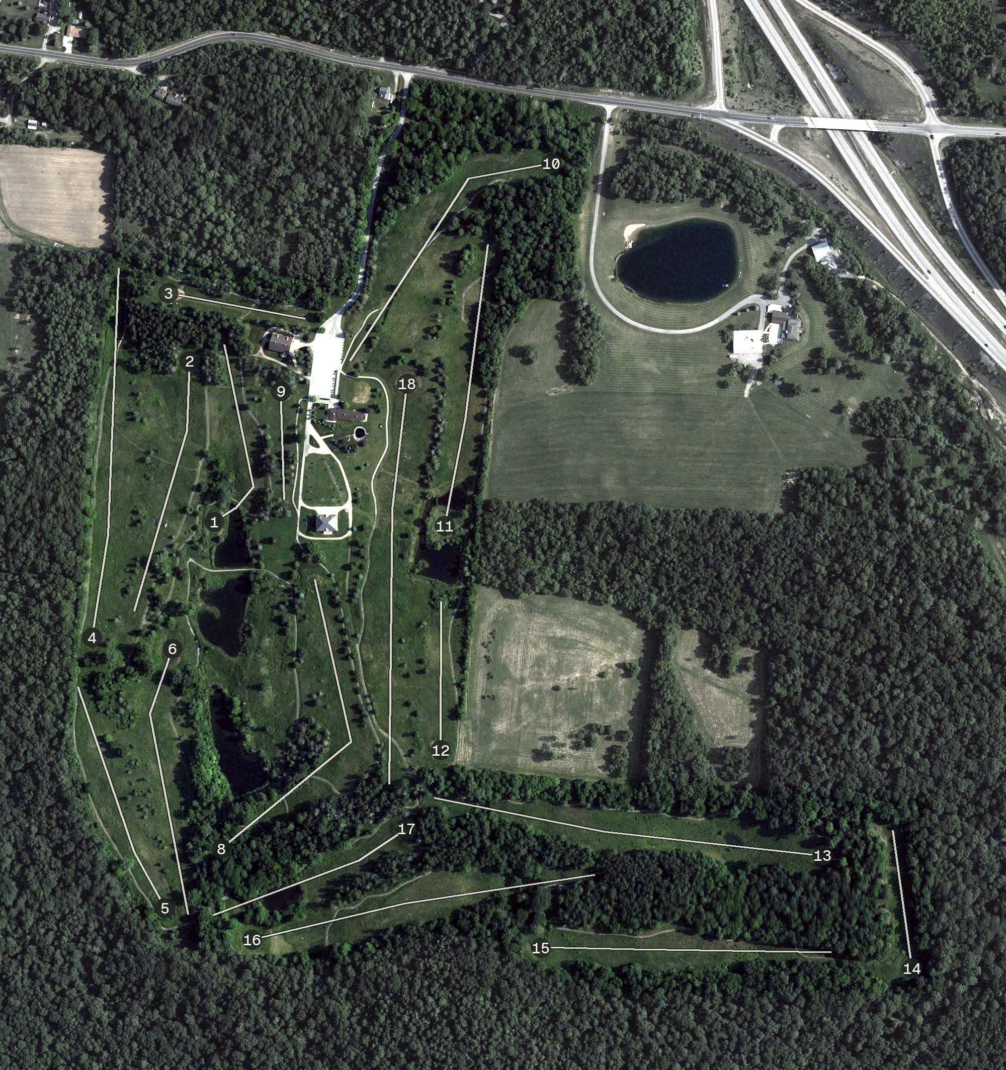 Aerial view of Tree Links Golf Course, OH
