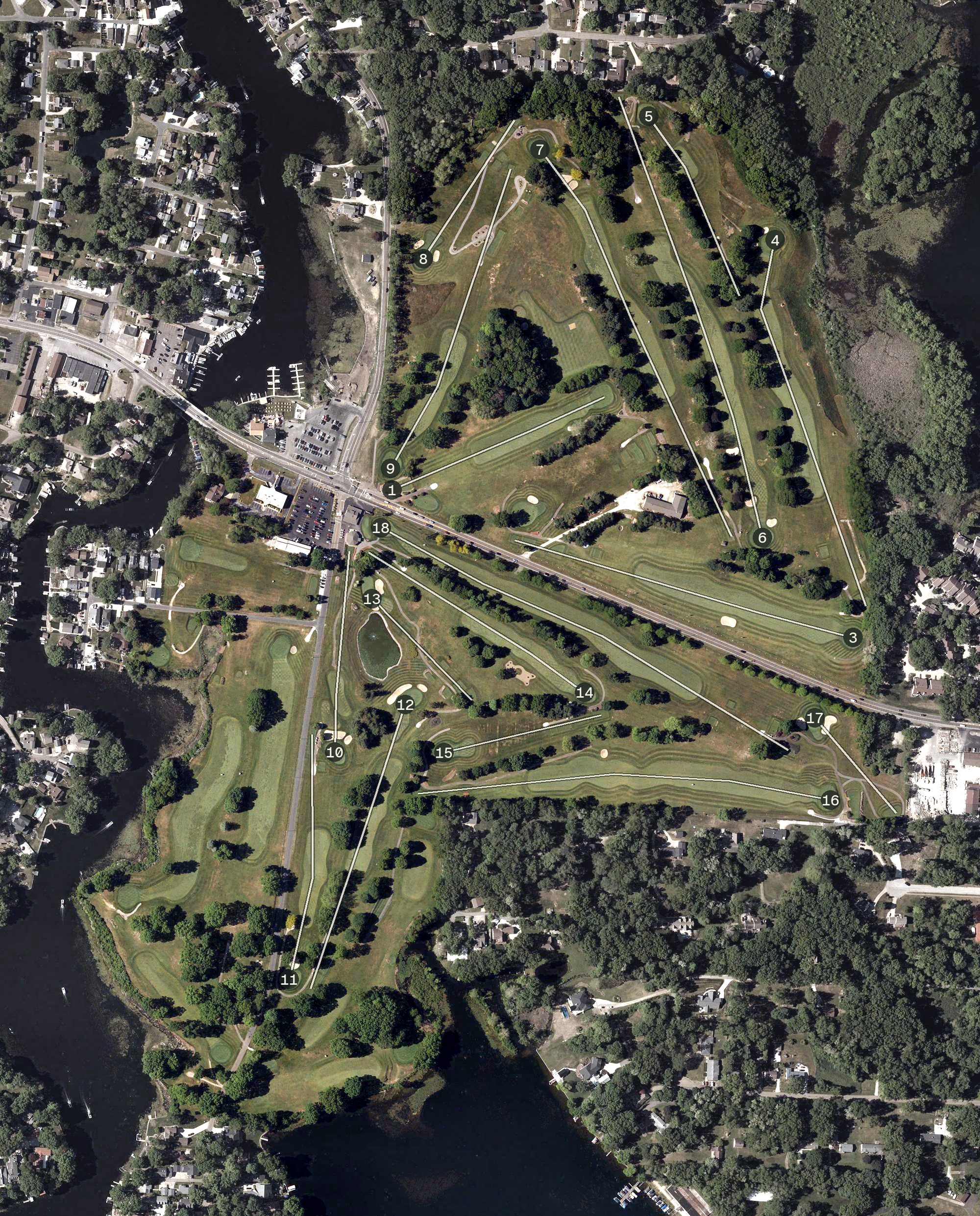 Aerial view of Turkeyfoot Lake Golf Links, OH