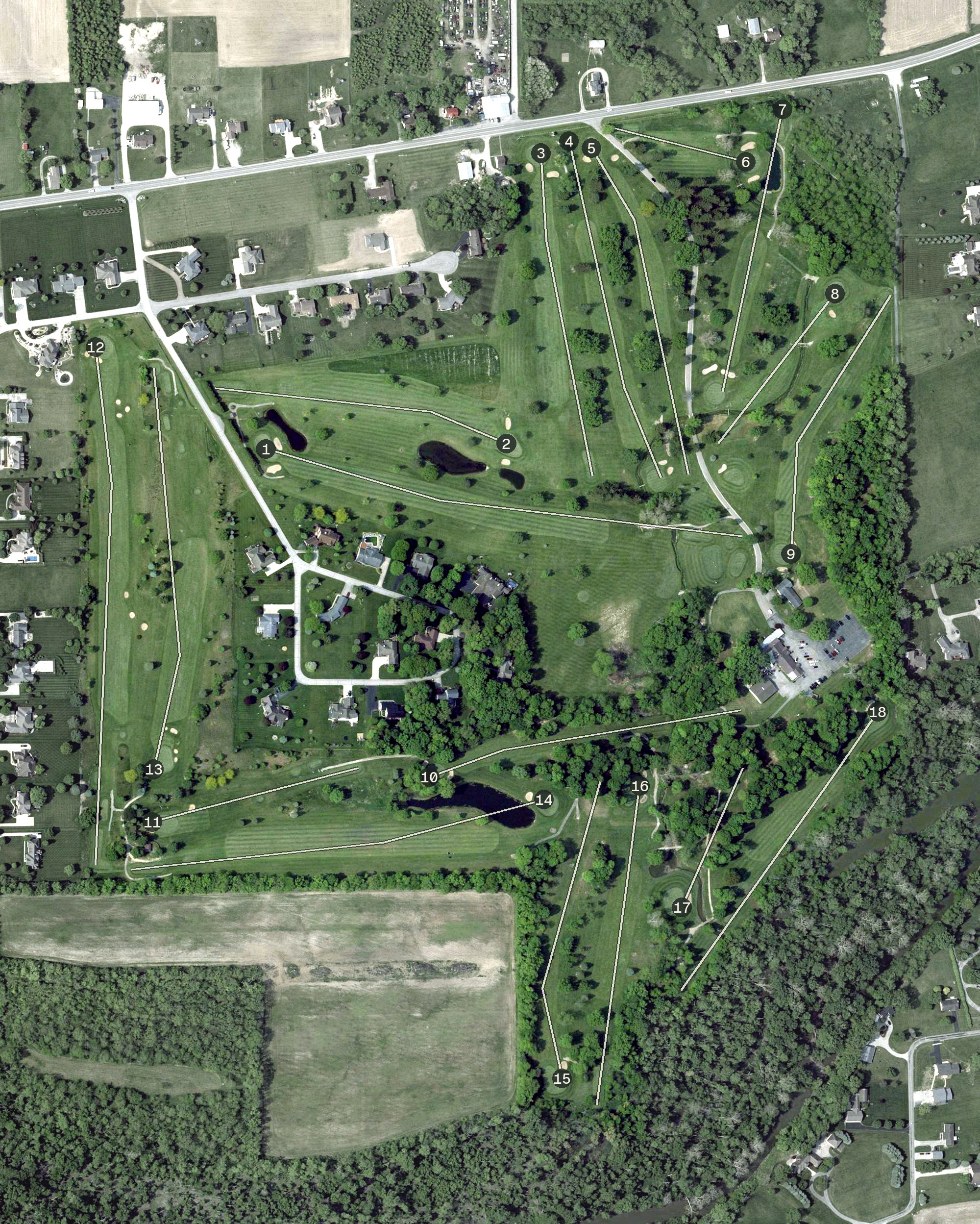 Aerial view of Turtle Creek Golf Course, OH