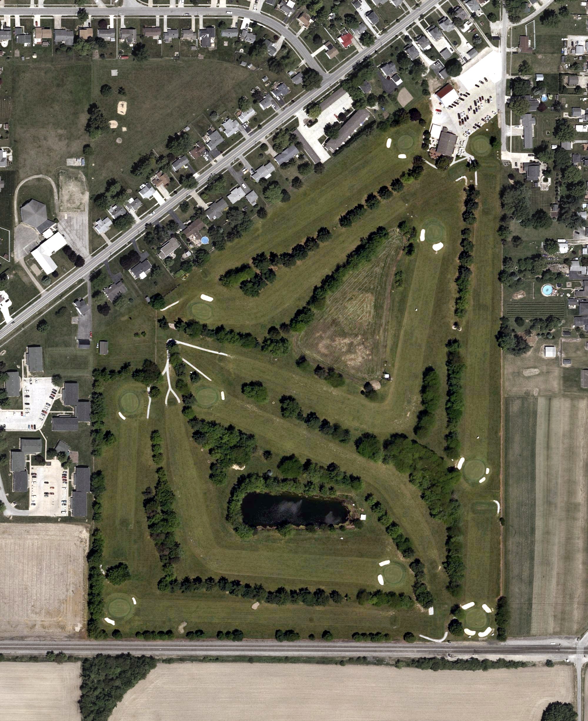 Aerial view of Twin Lakes Golf Course, OH
