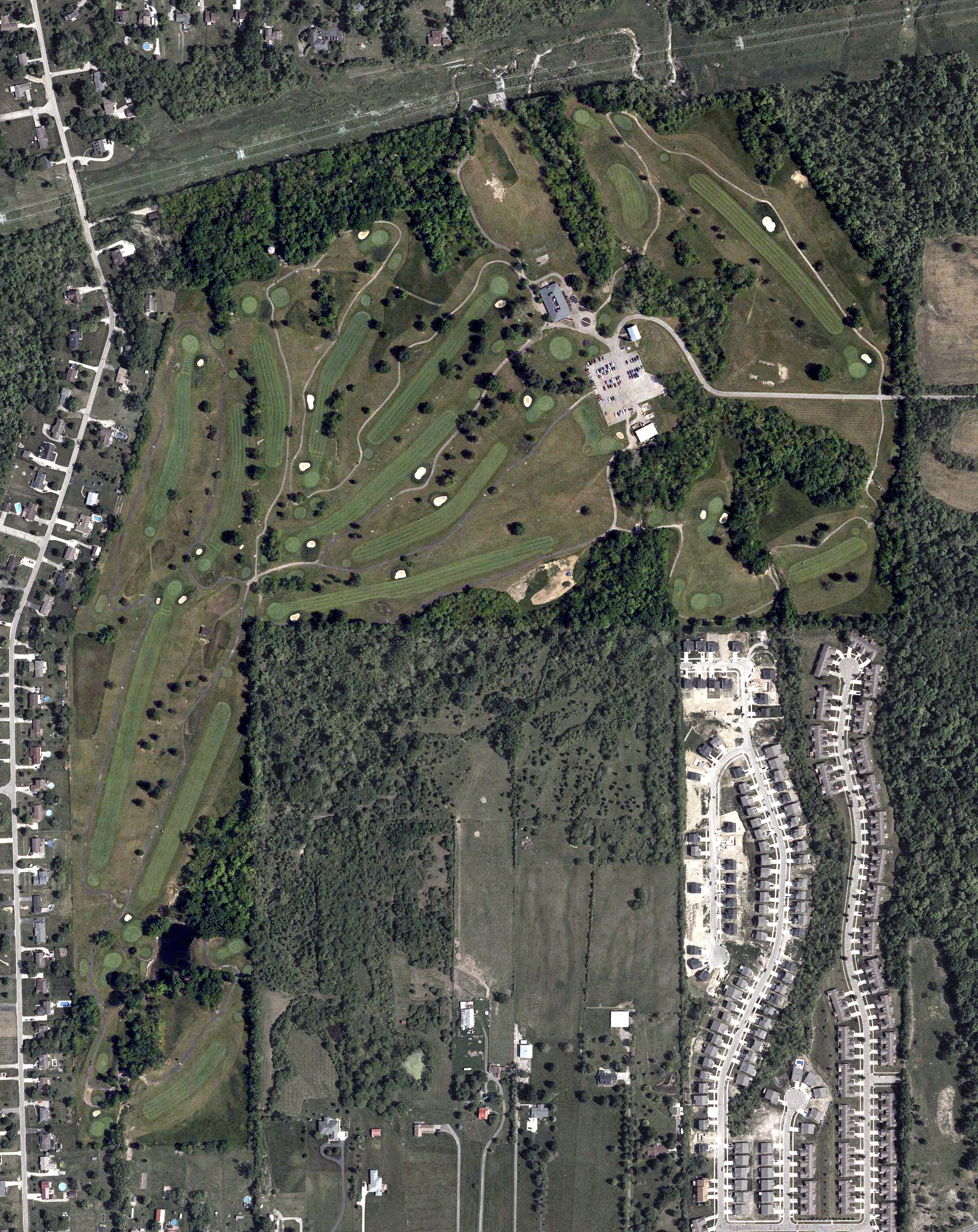 Aerial view of Twin Run Golf Course, OH