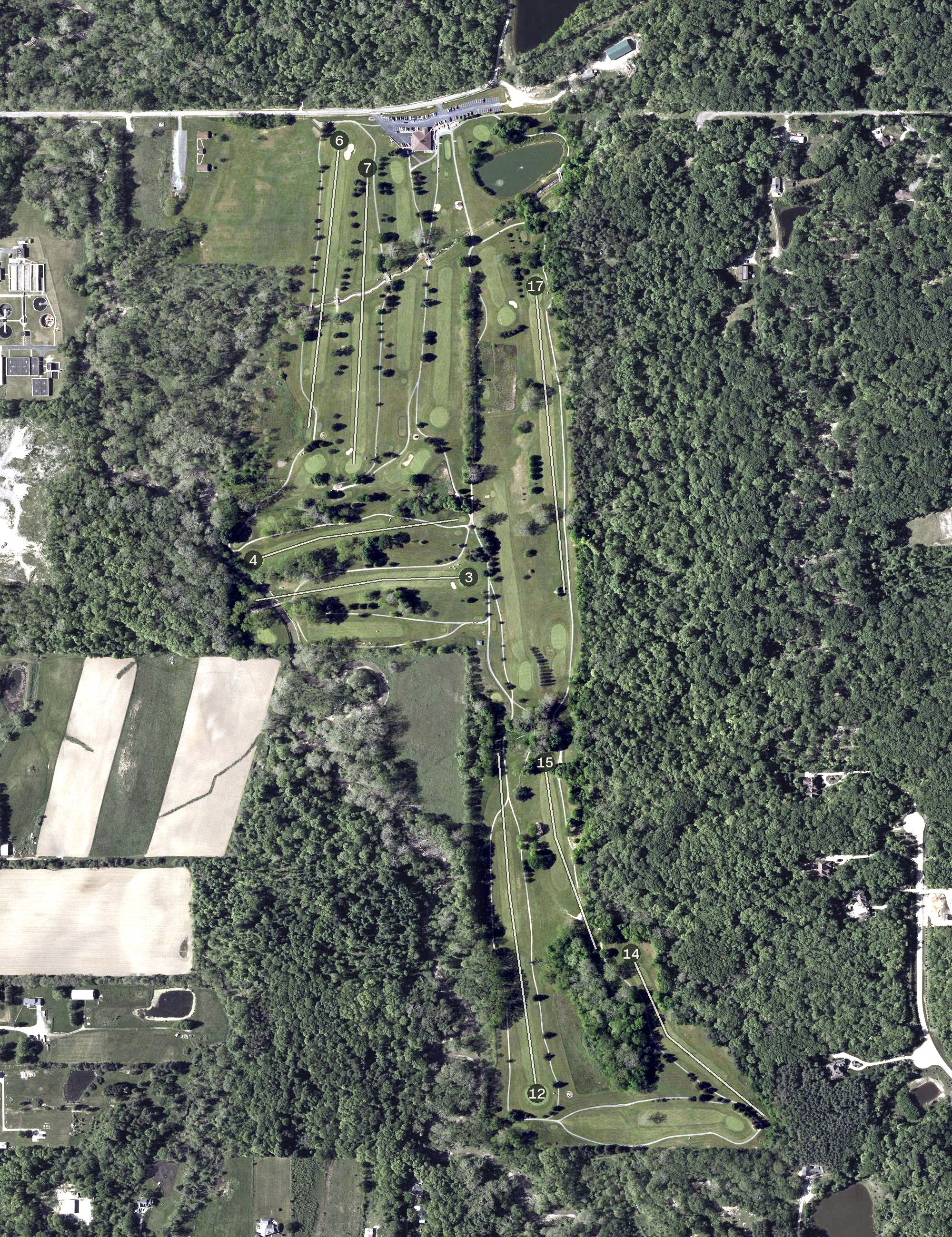 Aerial view of Valleaire Golf Club, OH