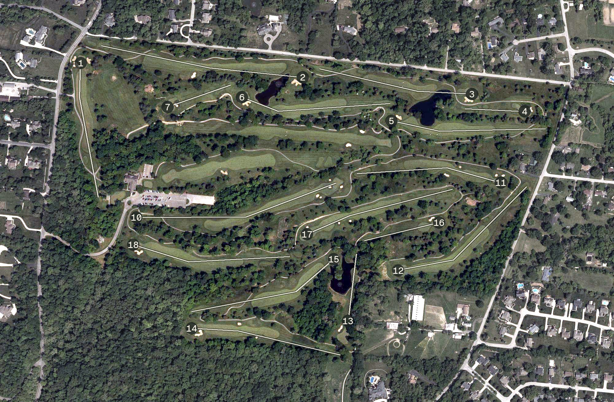 Aerial view of Vineyard Golf Course, OH