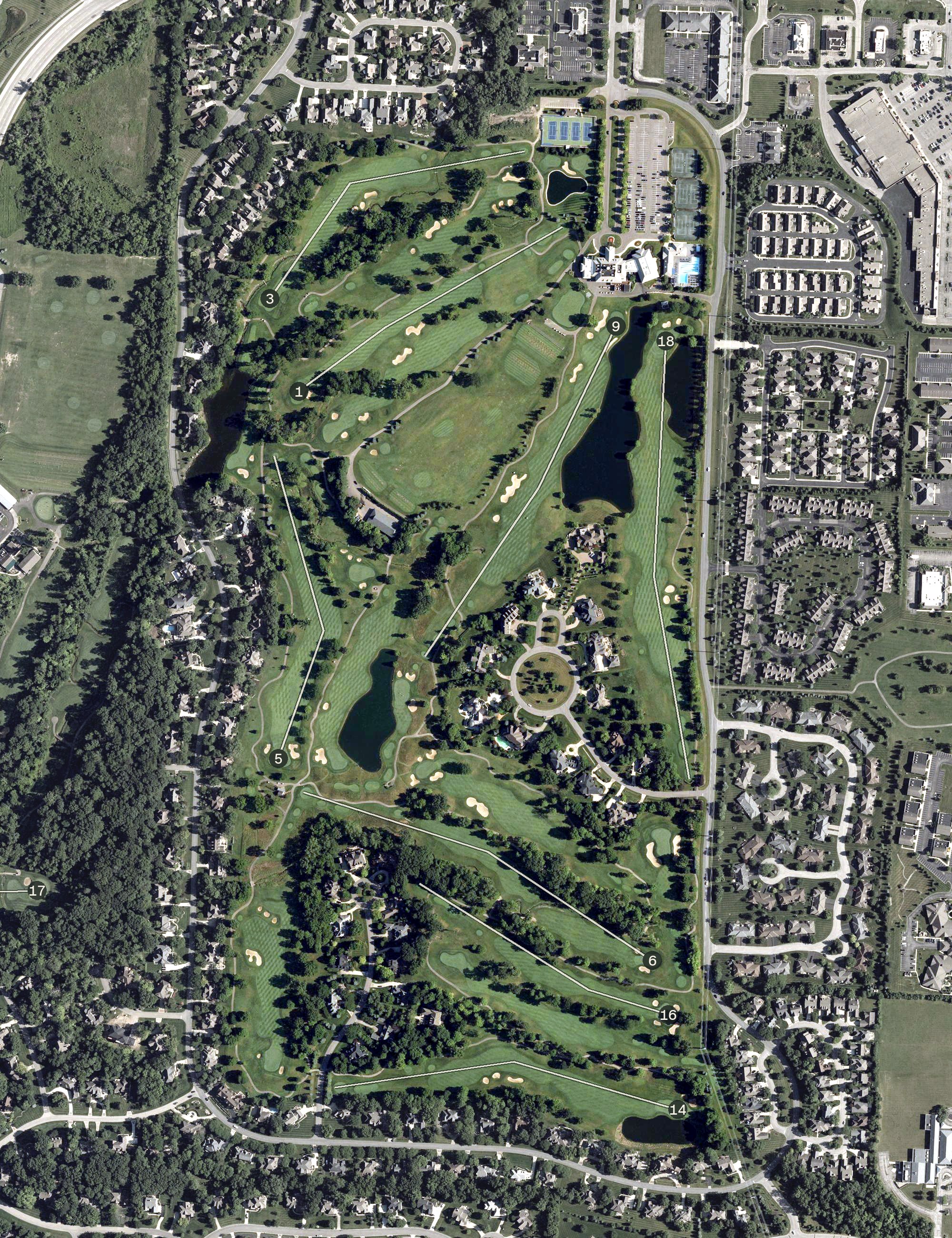 Aerial view of Wedgewood Golf & Country Club, OH