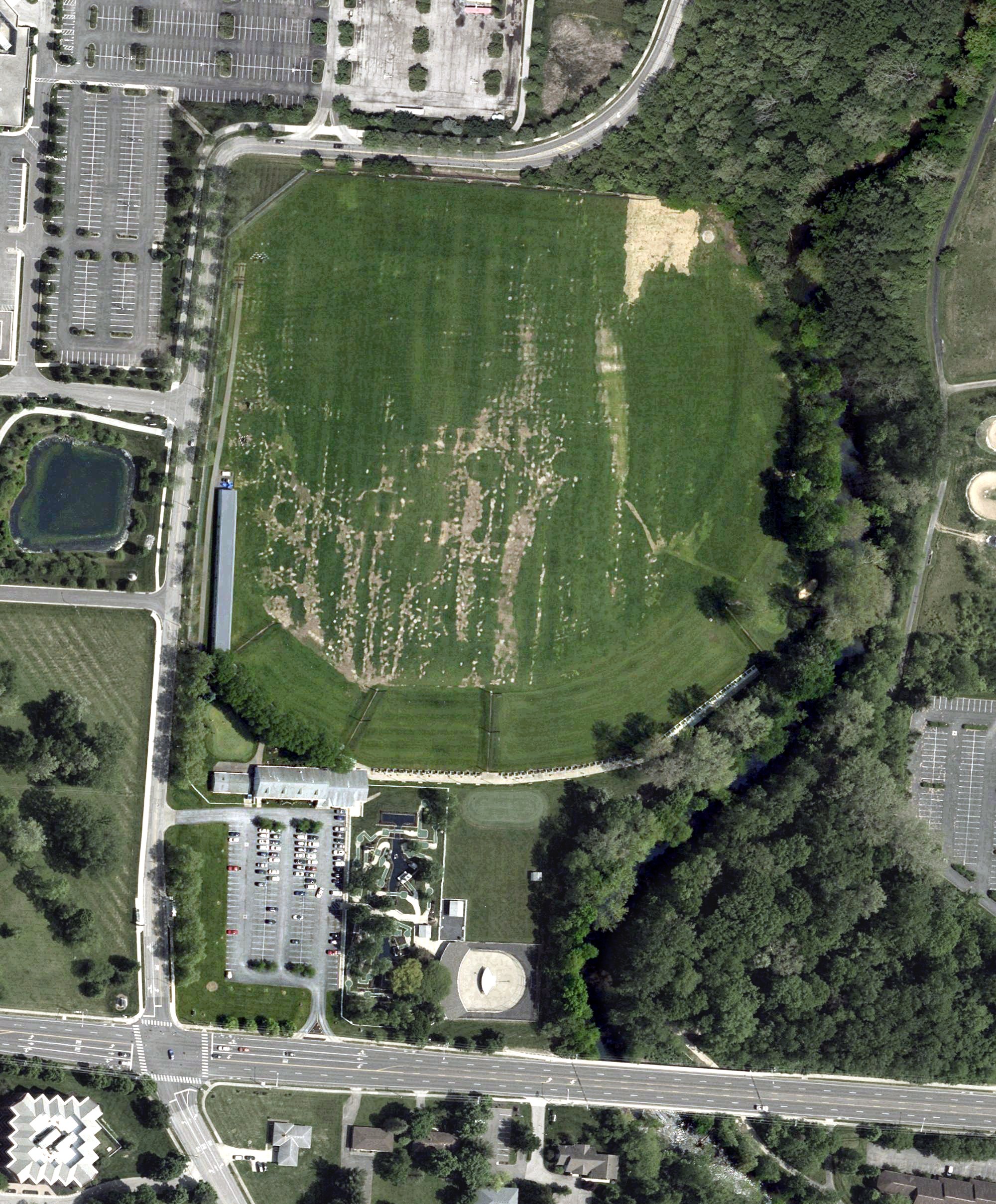 Aerial view of Westerville Golf Center, OH