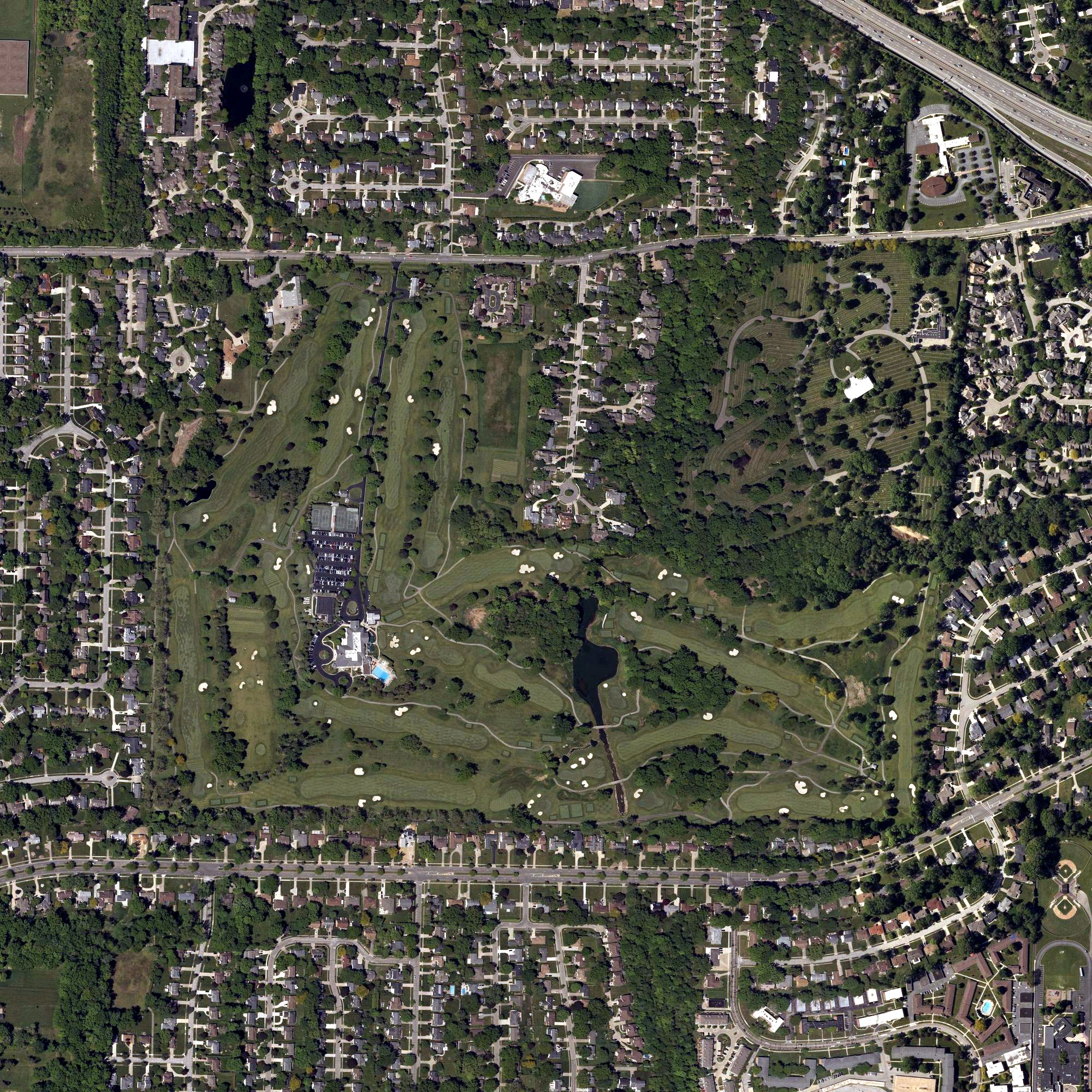 Aerial view of Westwood Country Club, OH