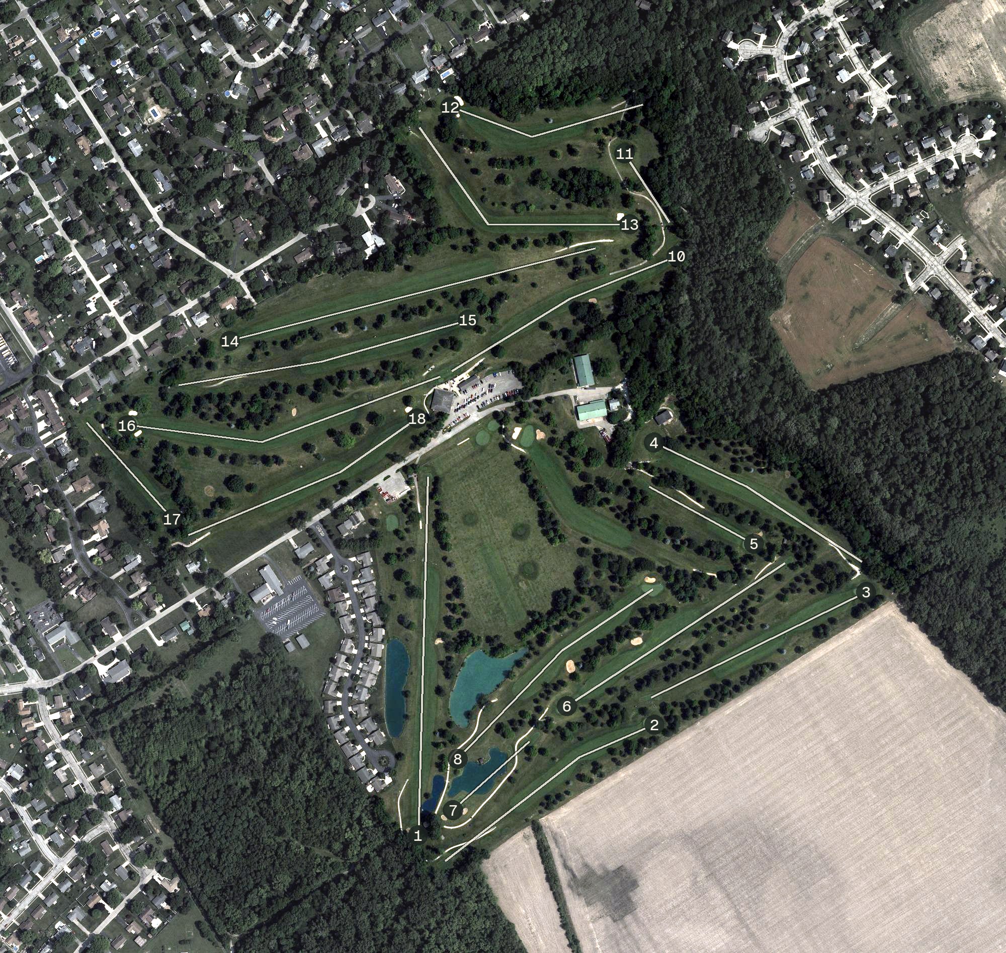Aerial view of WGC Golf Course, OH