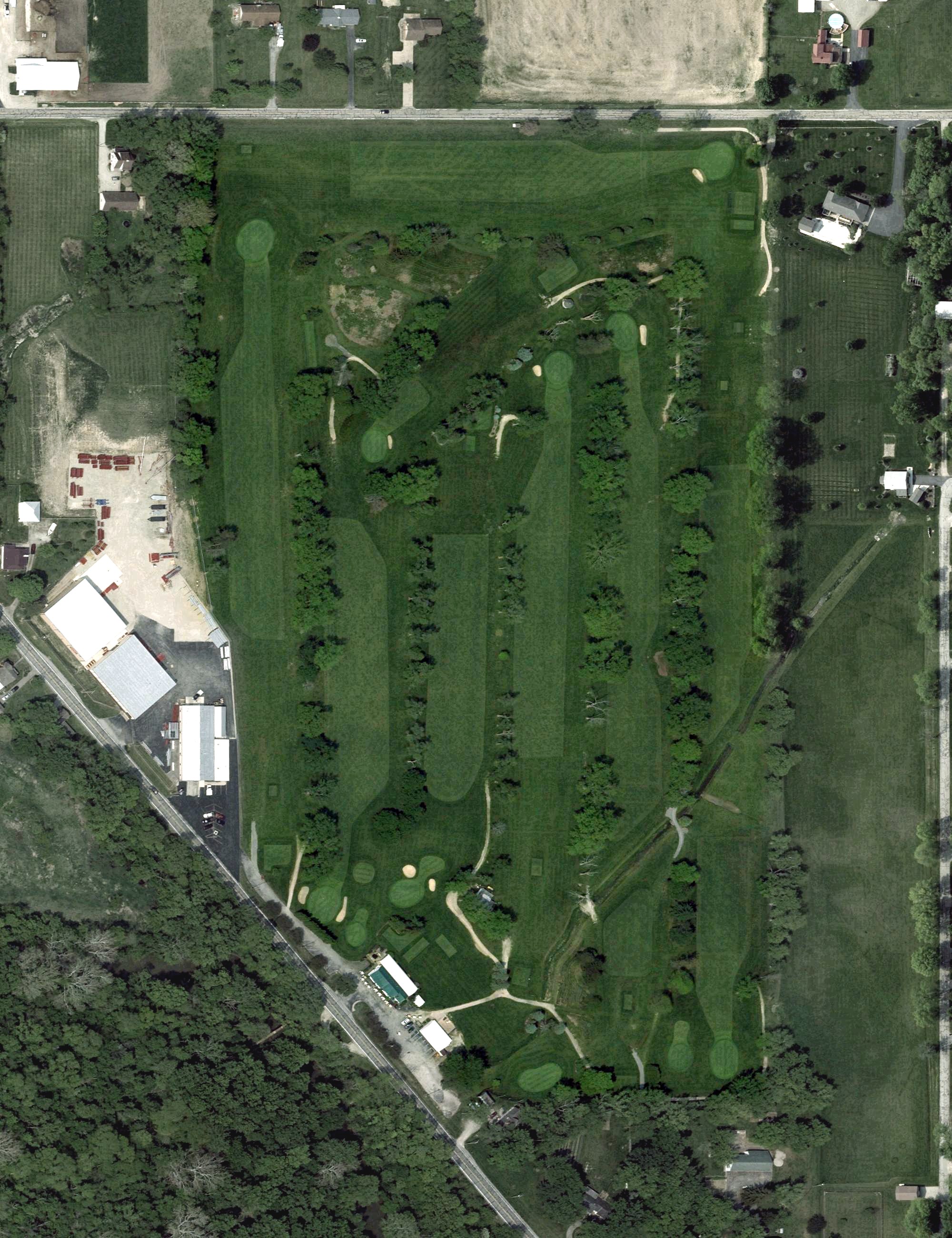 Aerial view of White Springs Golf Course, OH
