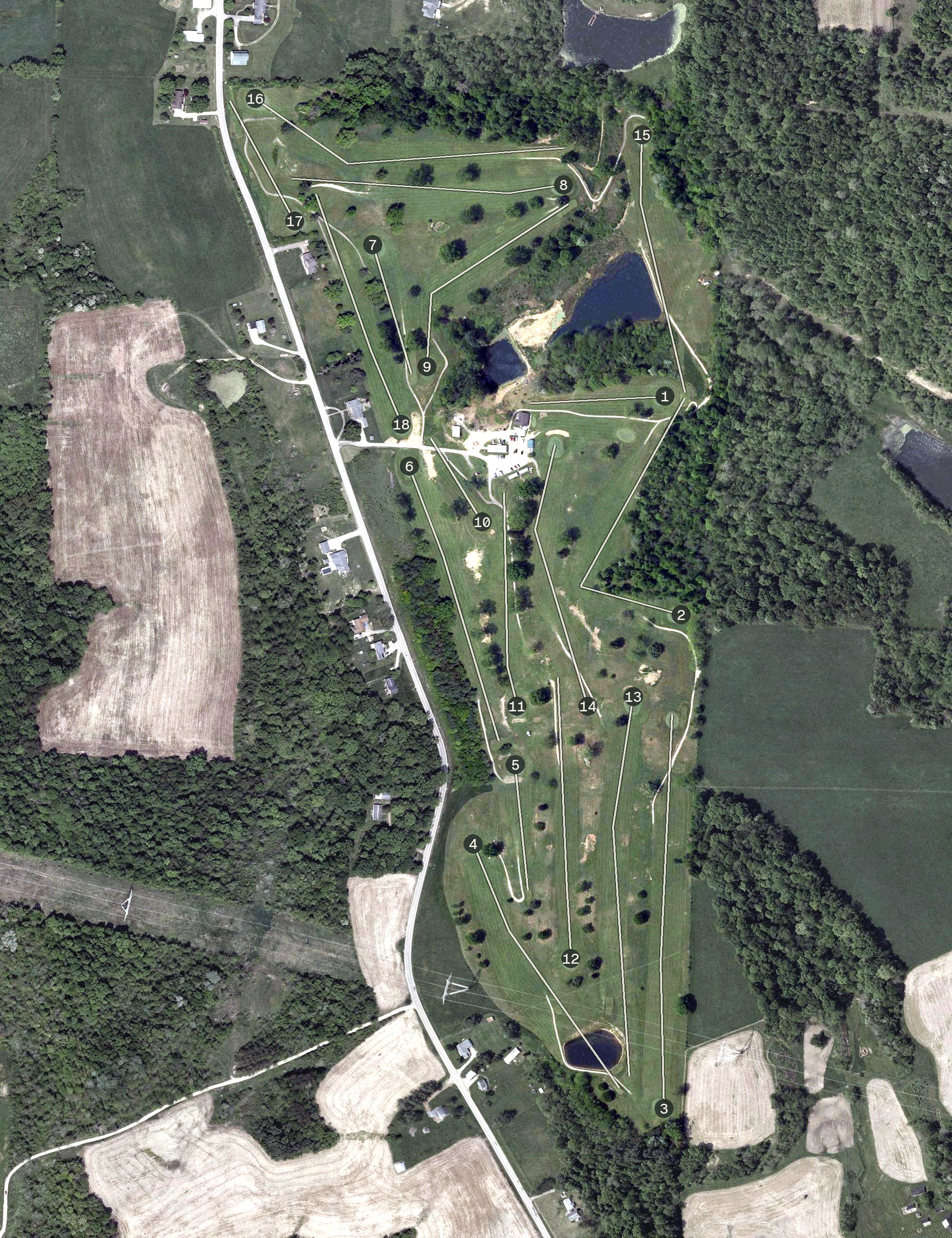 Aerial view of Wildfire Golf Club, OH