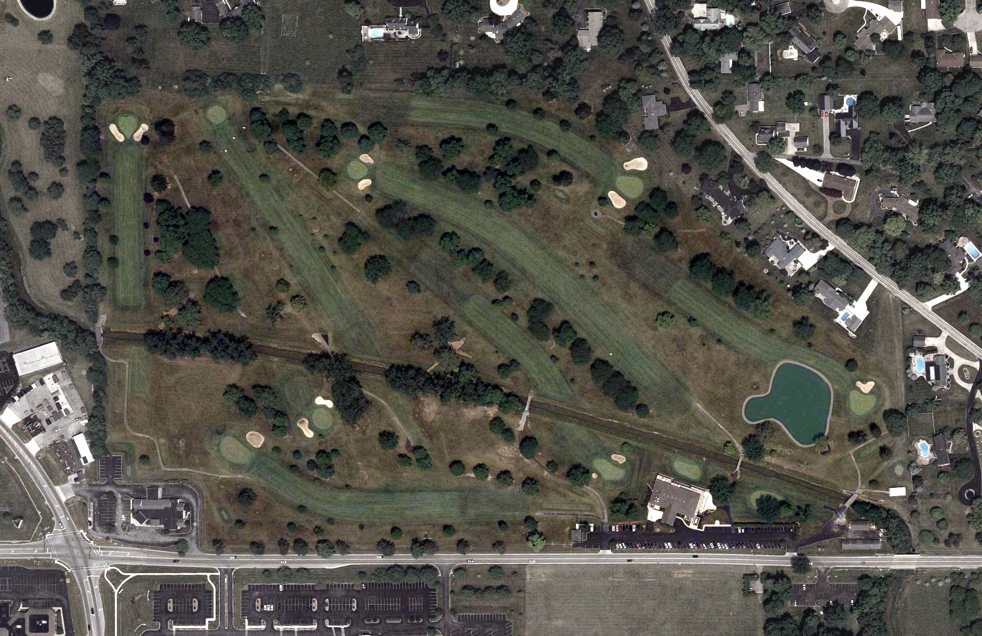 Aerial view of Willow Bend Country Club, OH