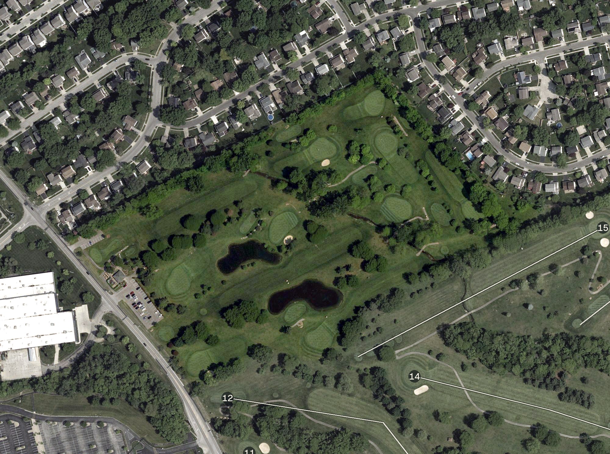Aerial view of Wilson Road Golf Course, OH