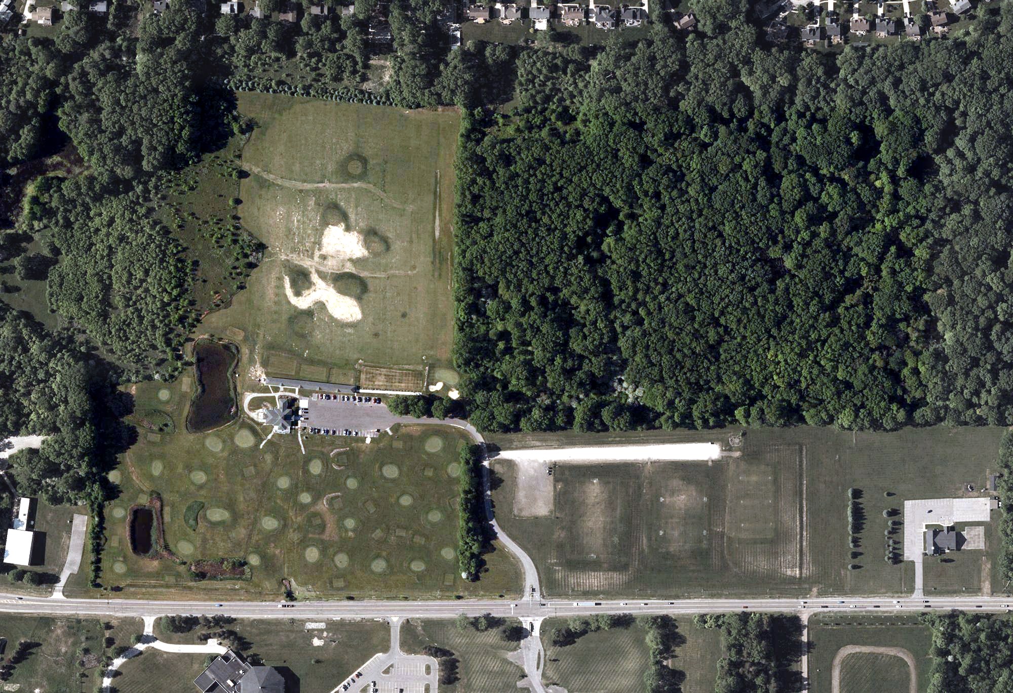 Aerial view of Windmill Golf Center, OH
