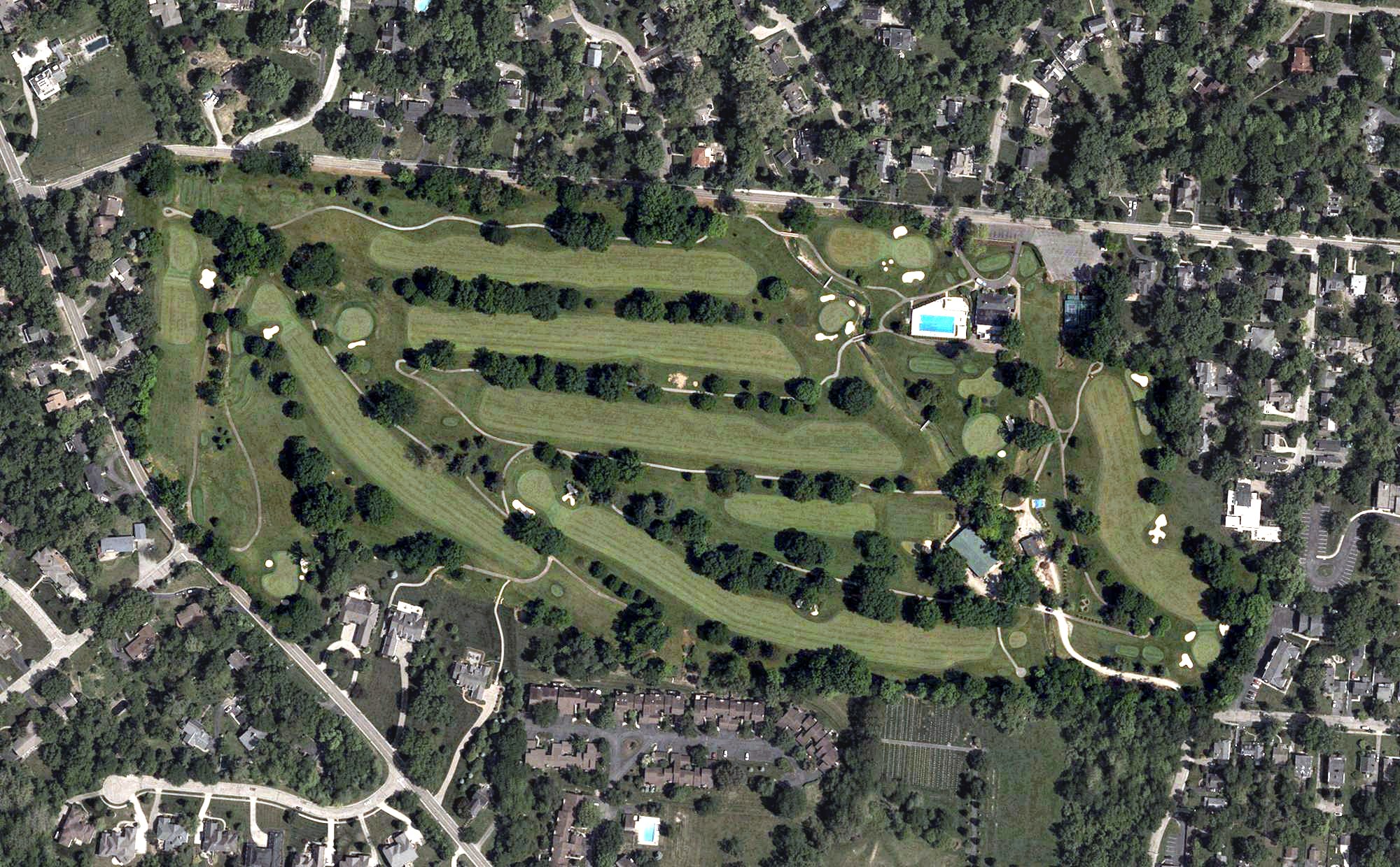 Aerial view of Wyoming Golf Club, OH