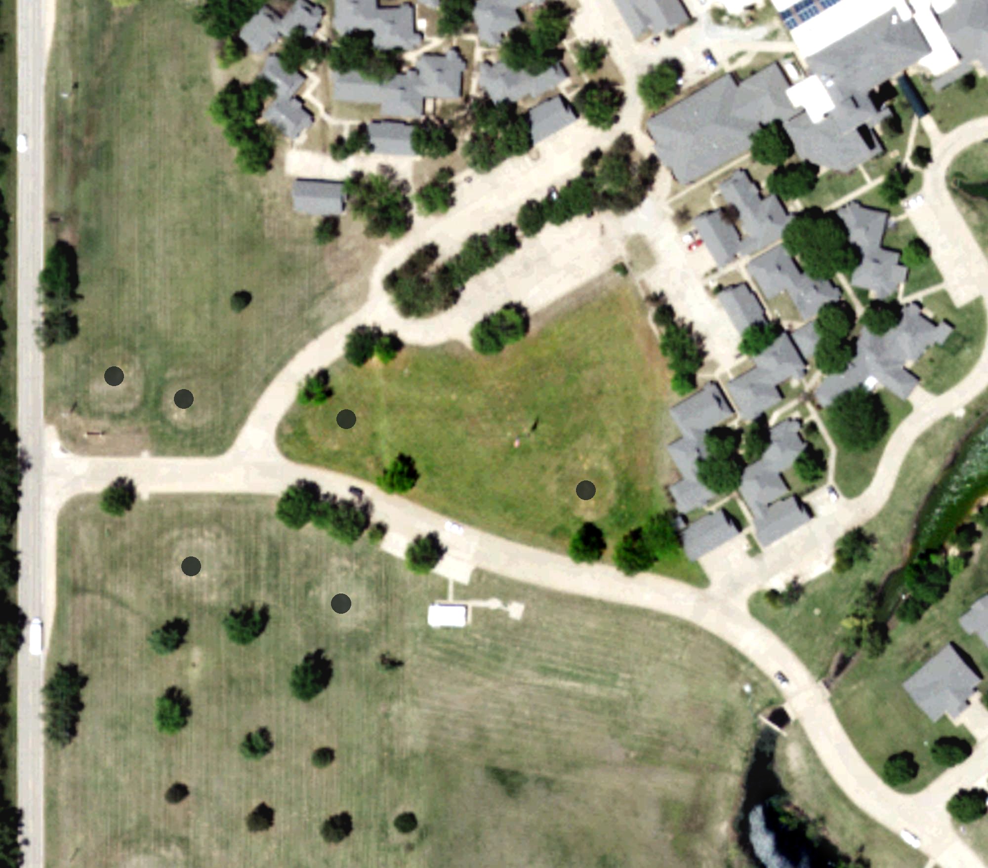 Aerial view of Baptist Village Golf Course, OK