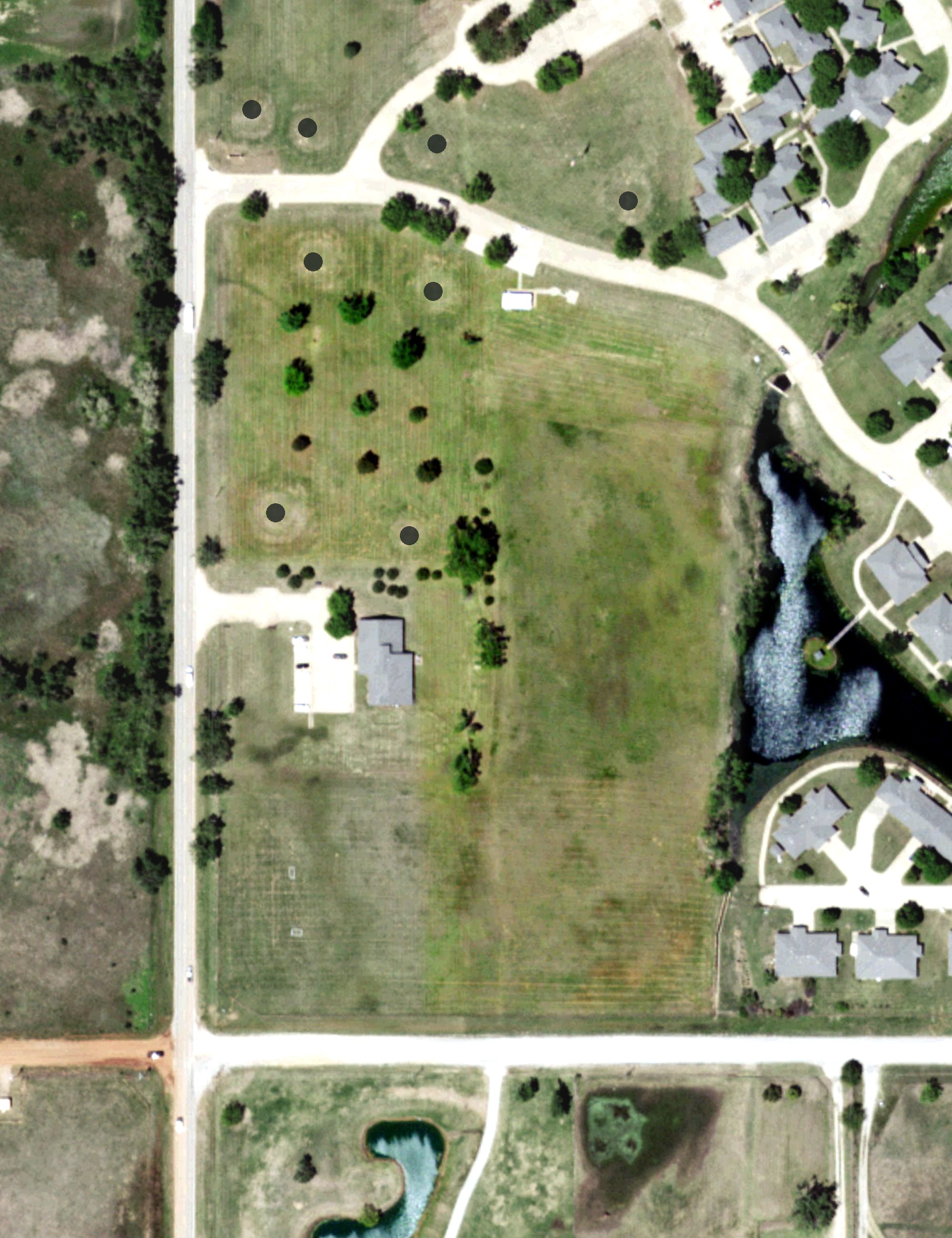 Aerial view of Baptist Village Golf Course, OK