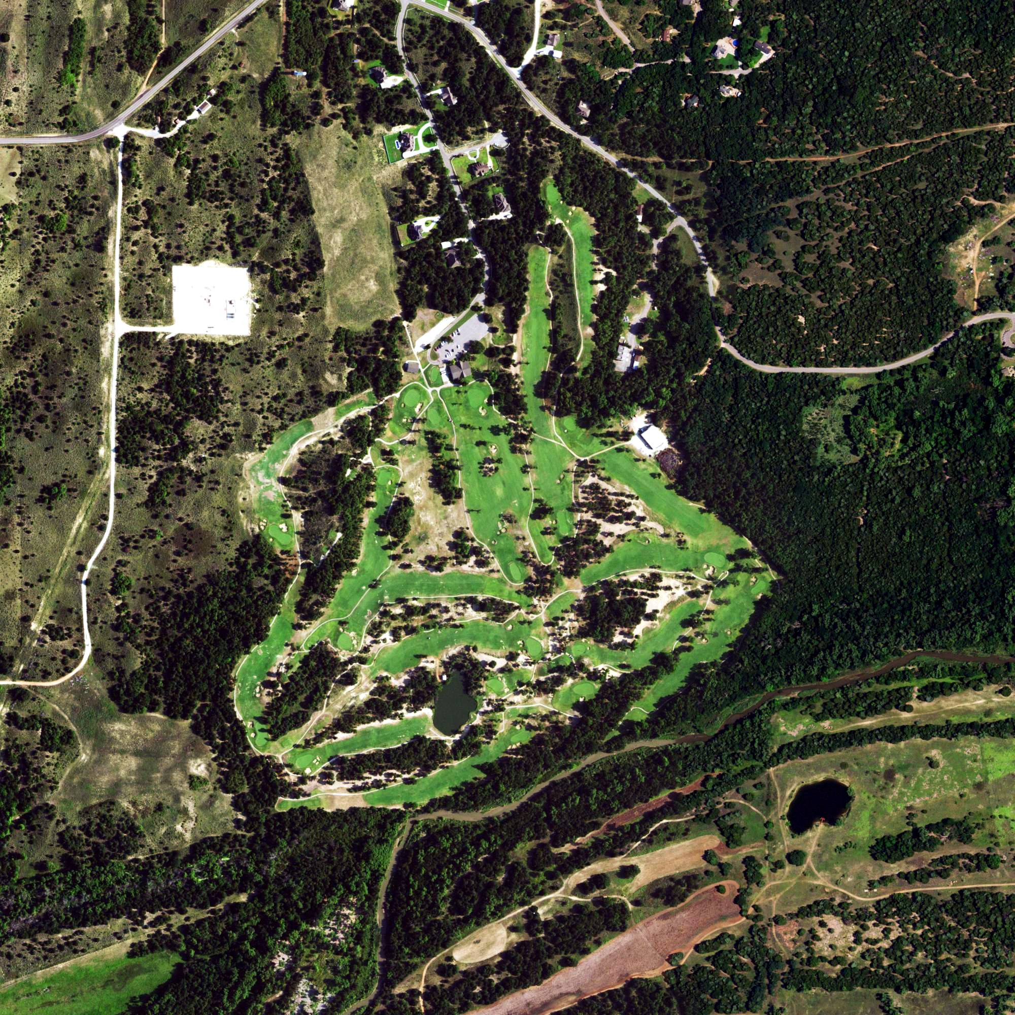 Aerial view of Boiling Springs Golf Club, OK