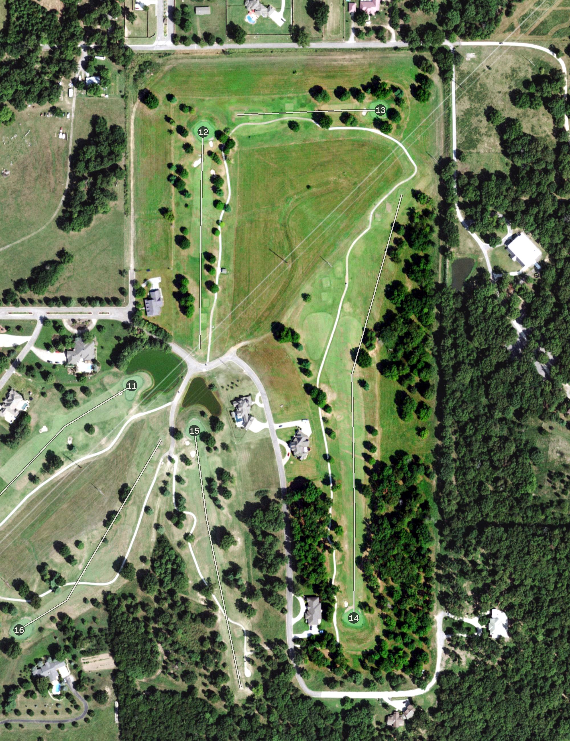 Aerial view of Cherokee Springs Golf Club, OK