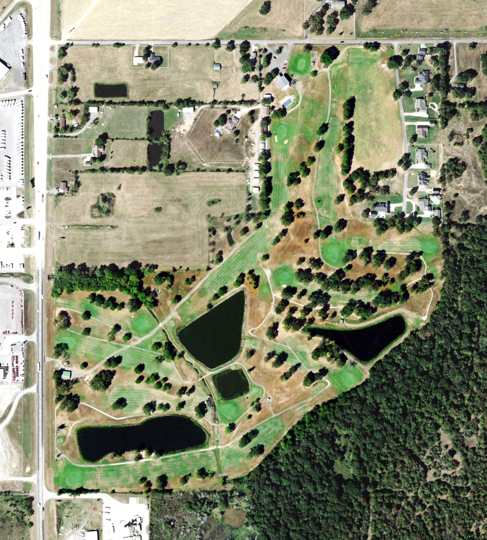 Aerial view of Choctaw Country Club, OK