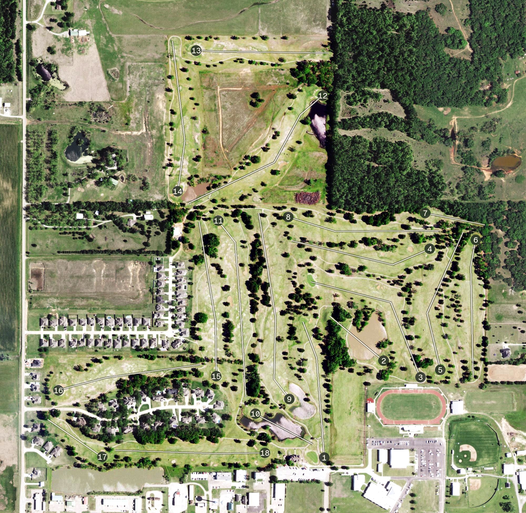 Aerial view of Cimarron Trails, OK