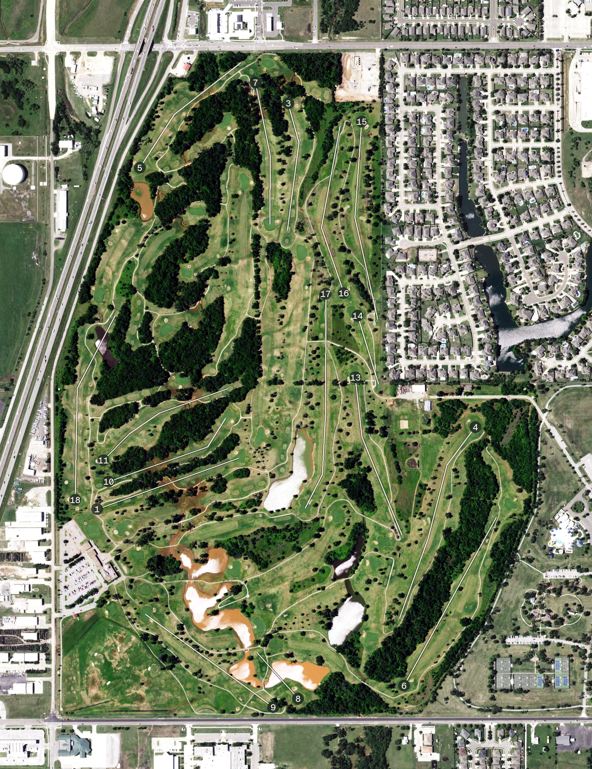 Aerial view of Earlywine Golf Club, OK
