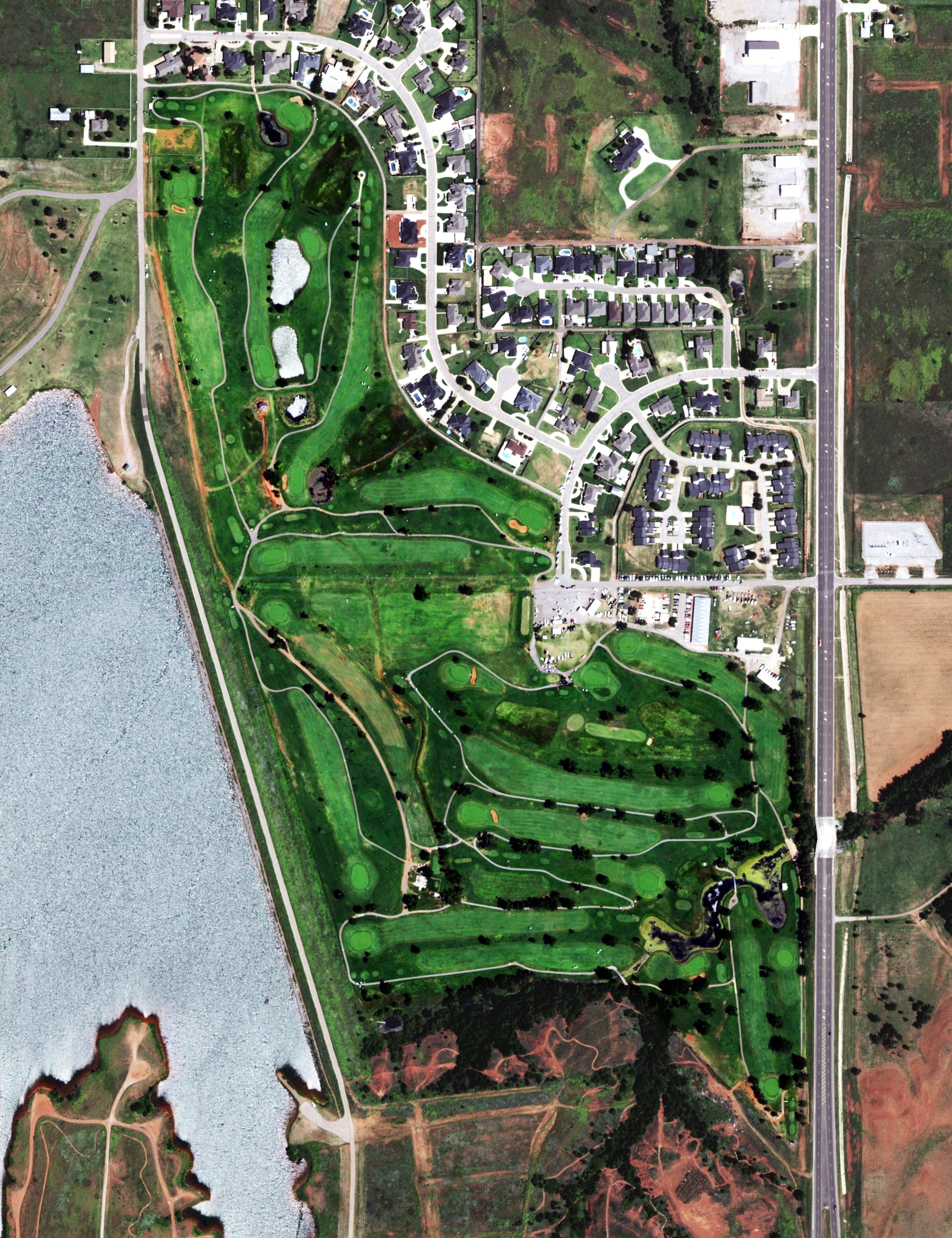 Aerial view of Elk City Golf and Country Club, OK