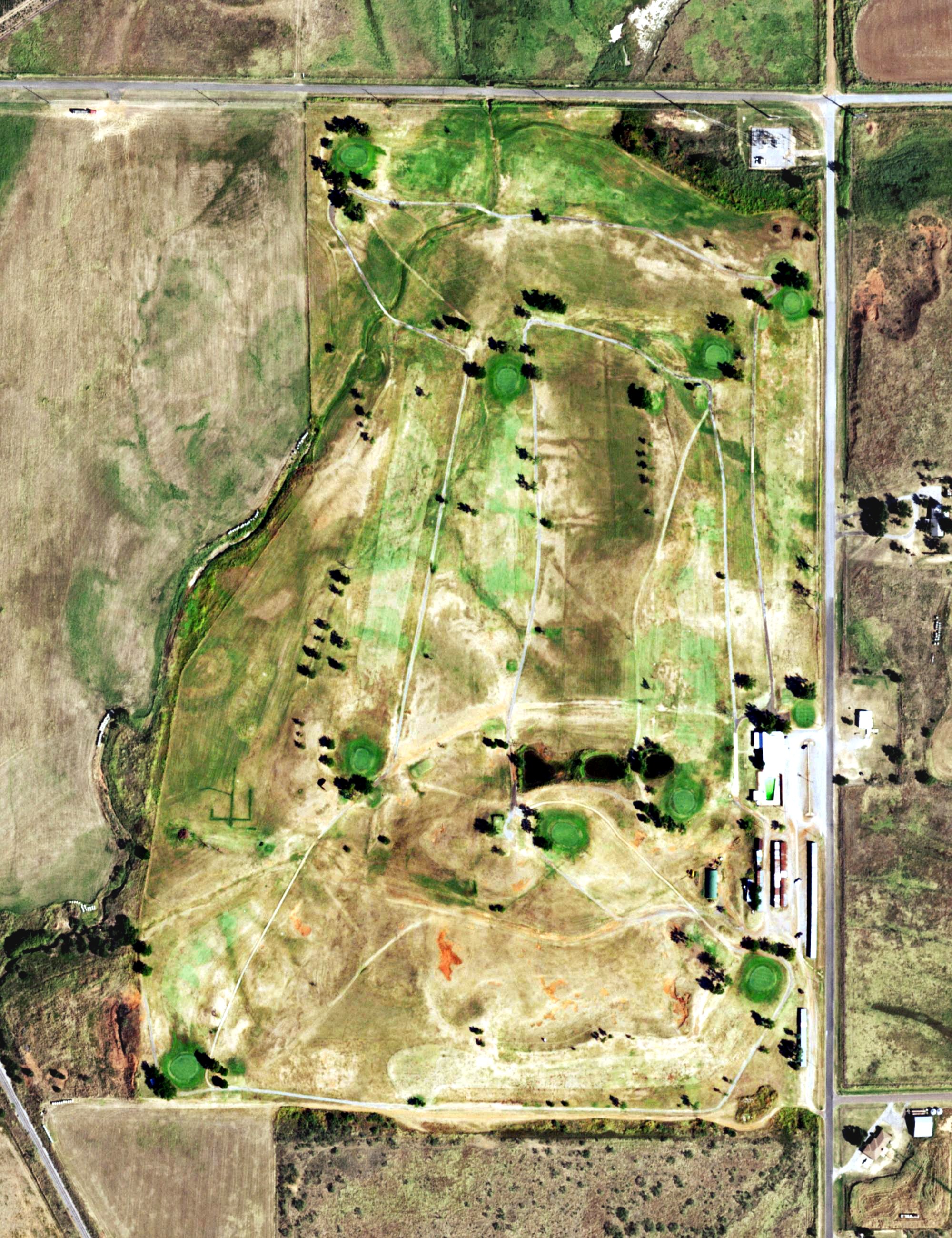 Aerial view of Frederick Country Club, OK