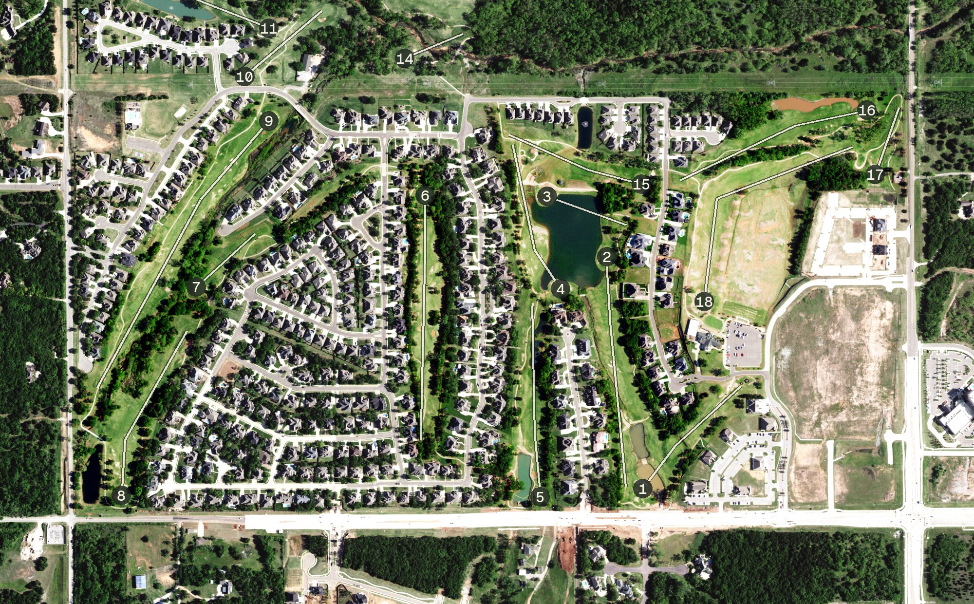Aerial view of GC of Edmond, OK