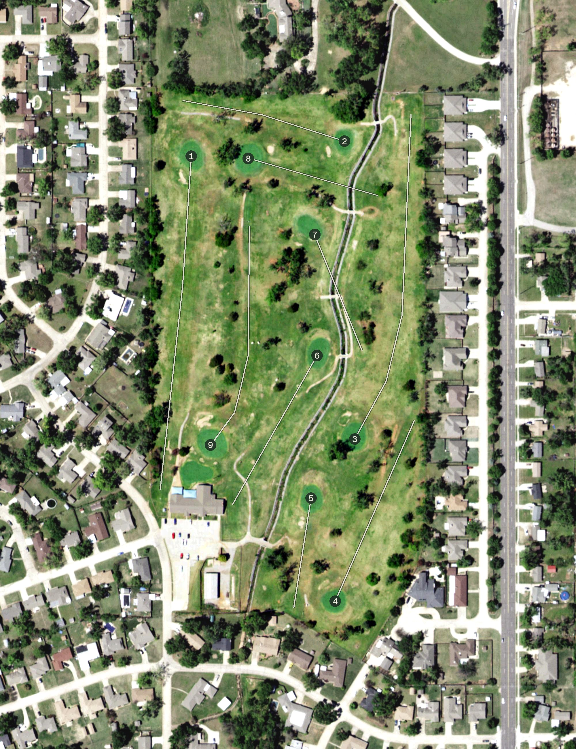 Aerial view of Hidden Creek Family Golf Course, OK